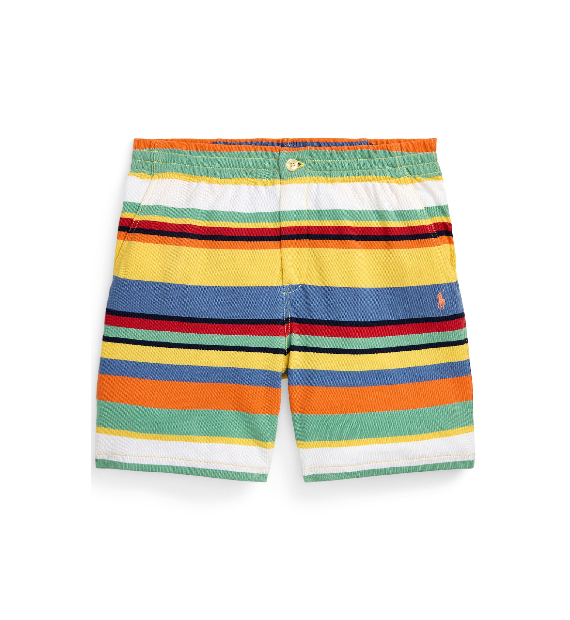 Boys 8-20 Striped Cotton Mesh Shorts