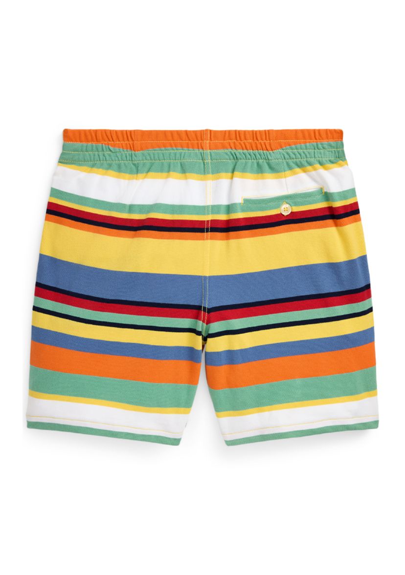 Boys 8-20 Striped Cotton Mesh Shorts