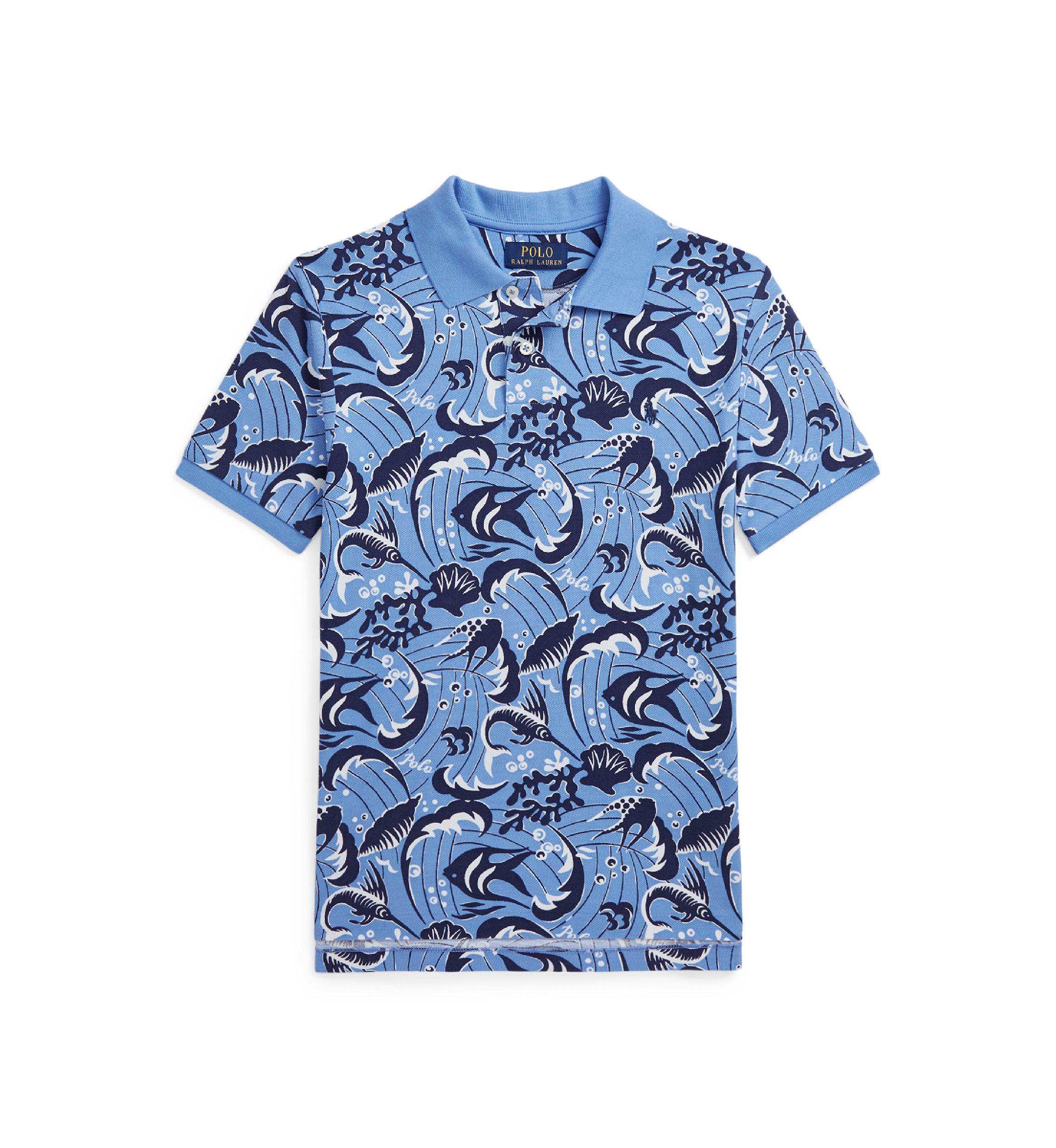 Boys 8-20 Reef Print Cotton Mesh Polo Shirt