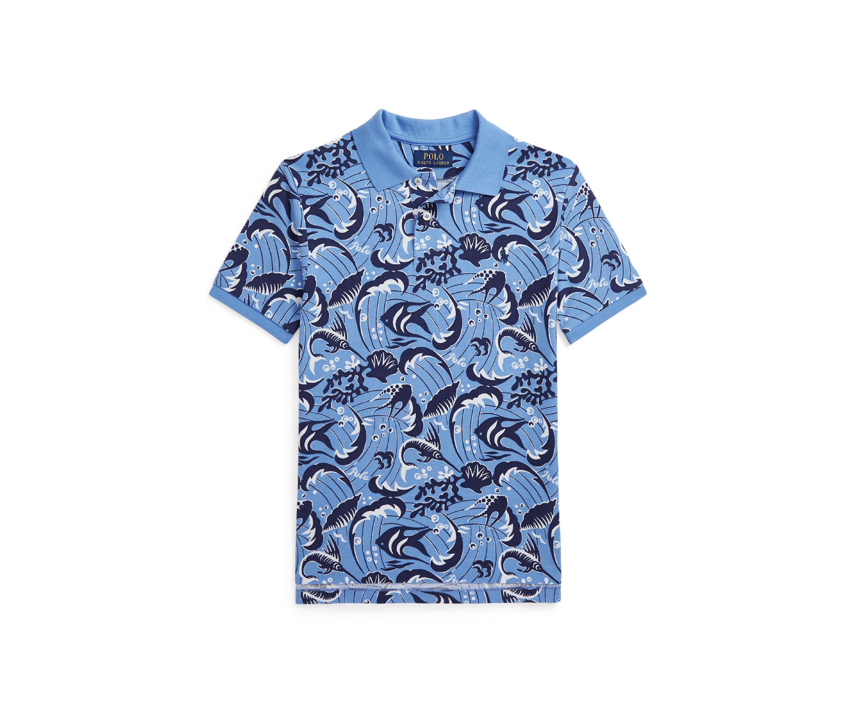 Boys 8-20 Reef Print Cotton Mesh Polo Shirt