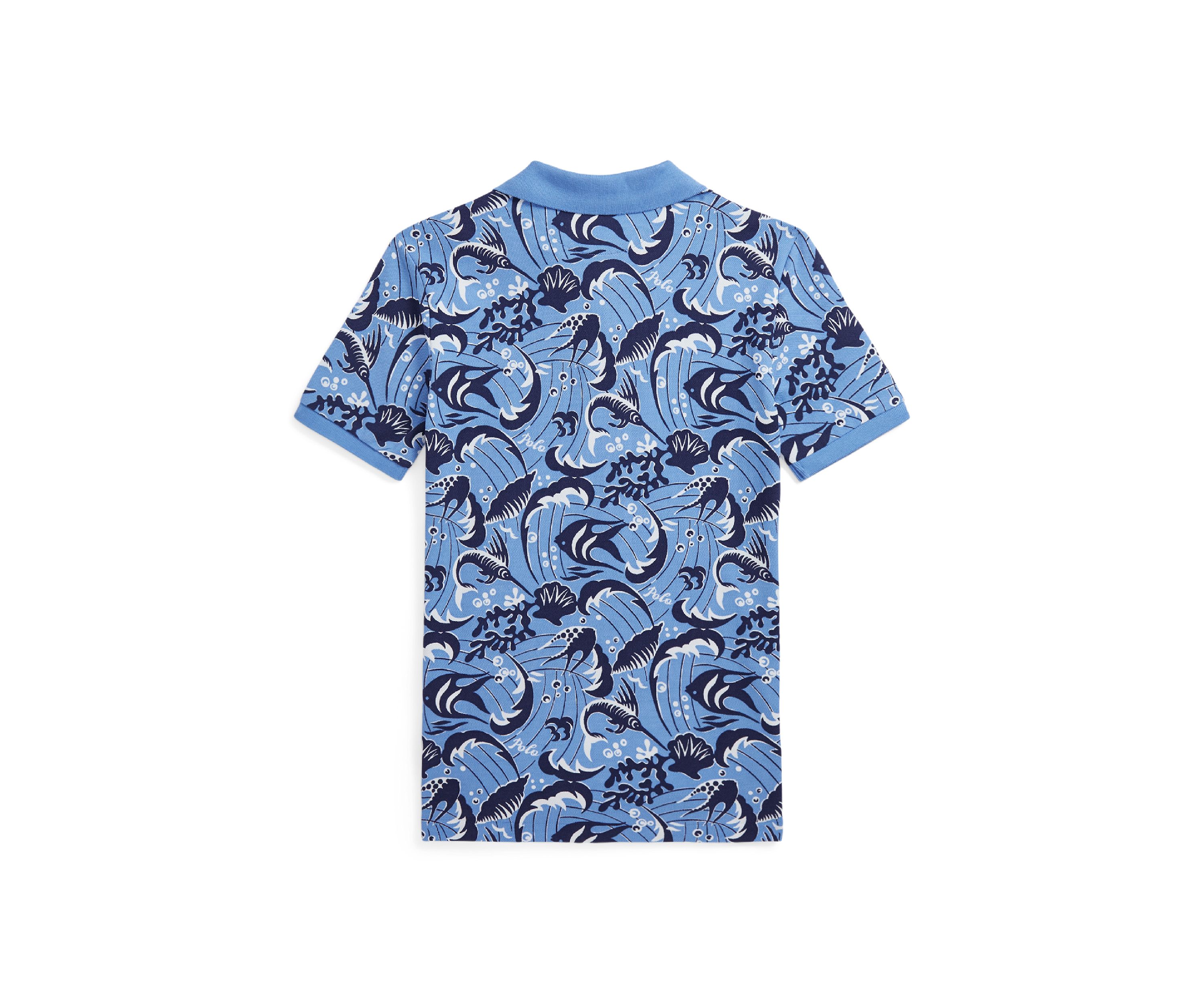 Boys 8-20 Reef Print Cotton Mesh Polo Shirt
