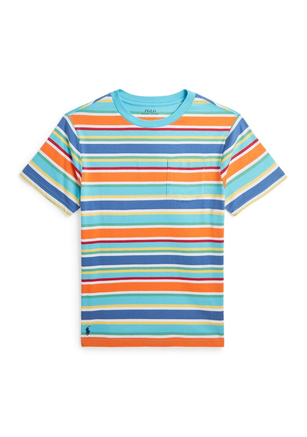 Boys 8-20 Striped Cotton Jersey Pocket T-Shirt