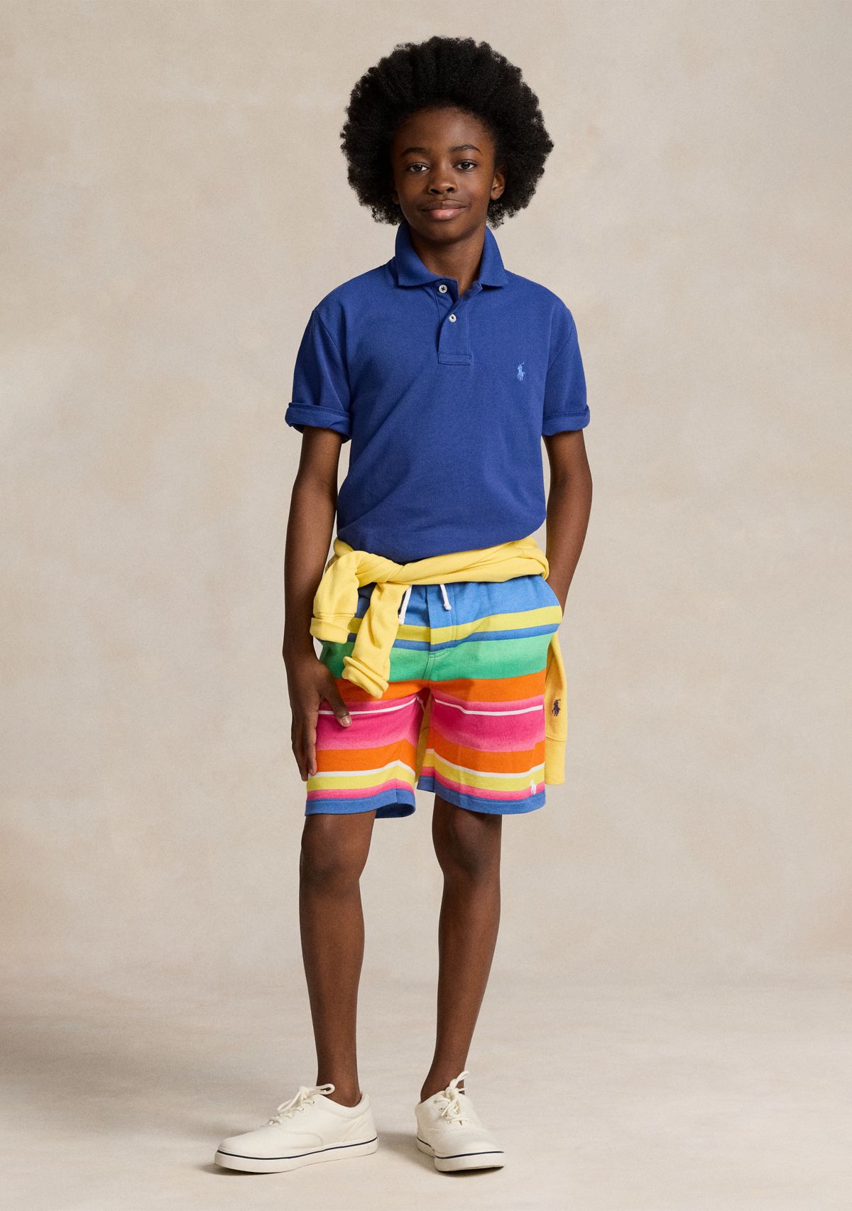 Boys 8-20 Striped Spa Terry Shorts