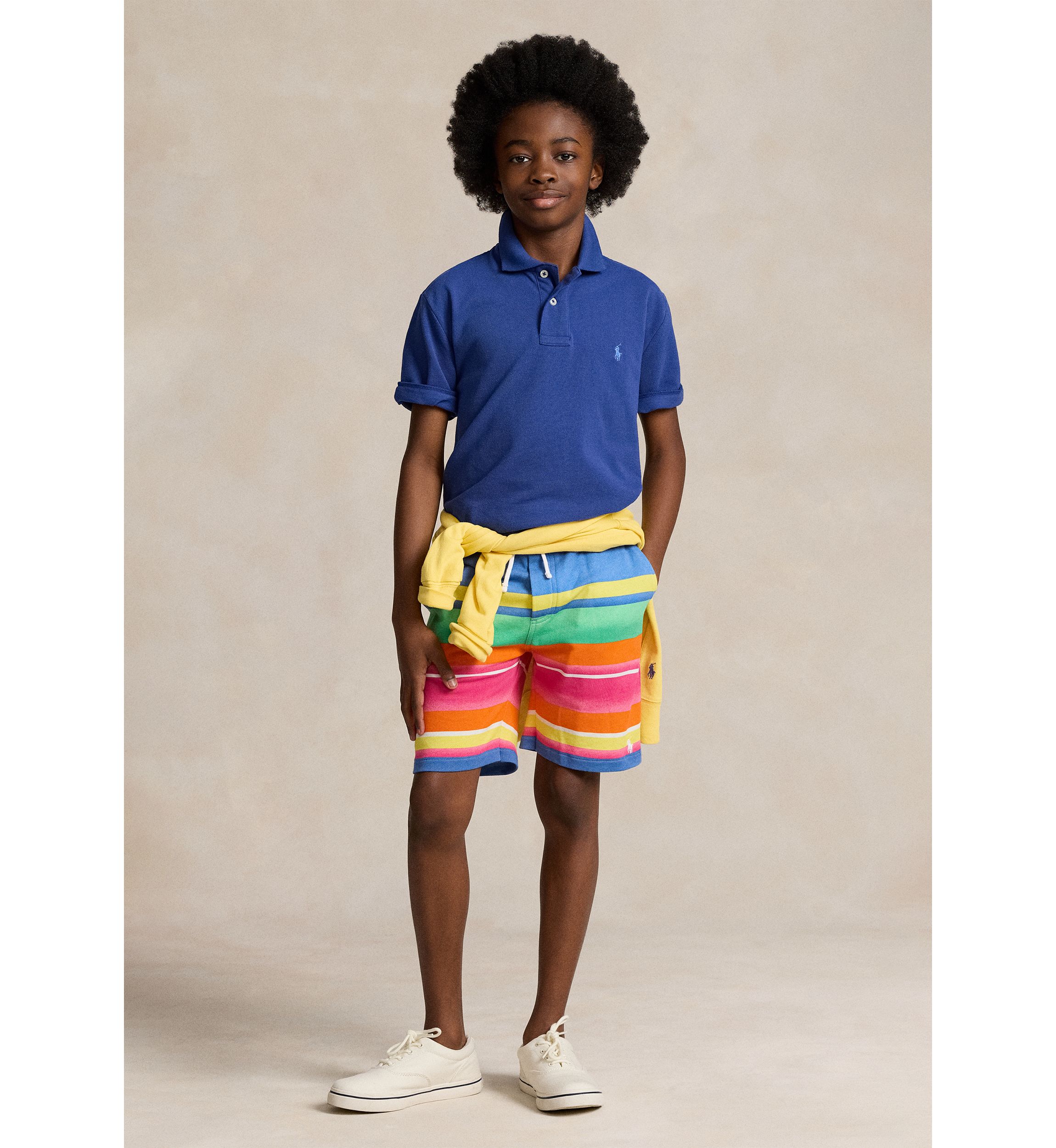 Boys 8-20 Striped Spa Terry Shorts