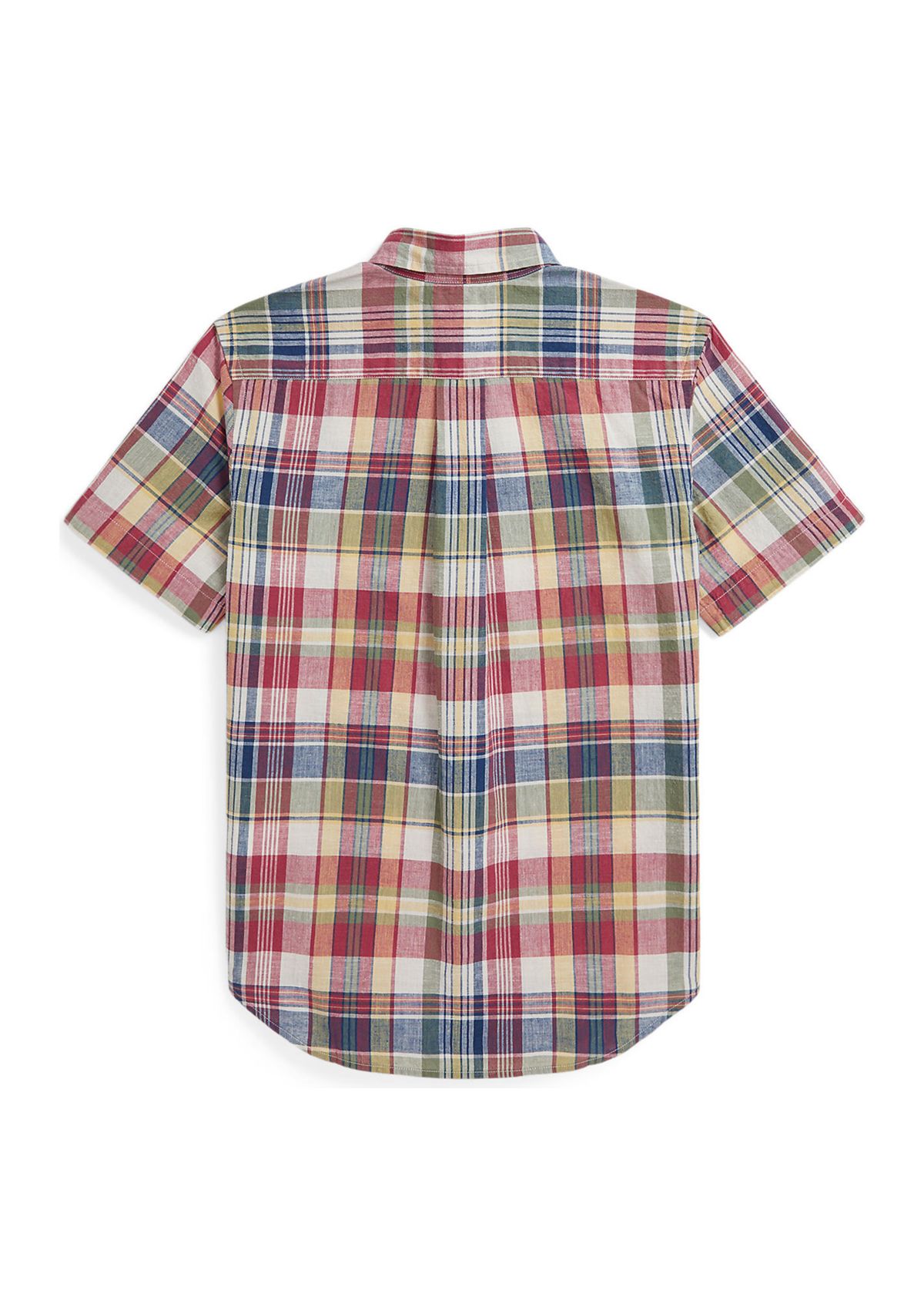 Boys 8-20 Cotton Madras Short-Sleeve Shirt