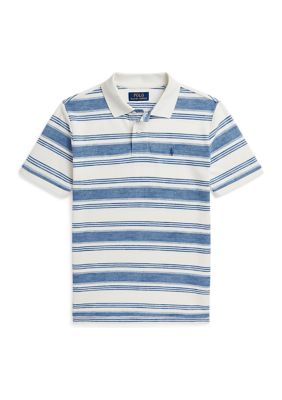 Ralph Lauren Childrenswear Boys 8-20 Striped Cotton Mesh Polo Shirt -  4500761323942023001