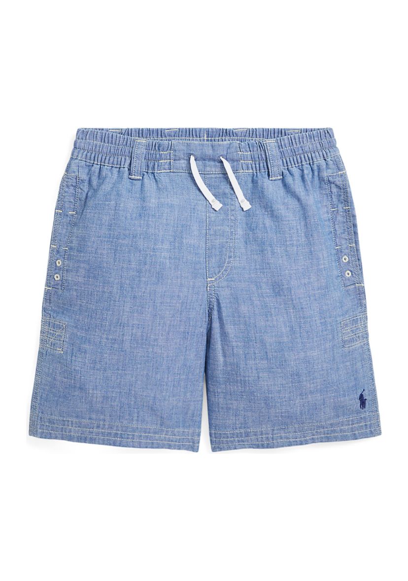Boys 8-20 Indigo Chambray Drawstring Shorts