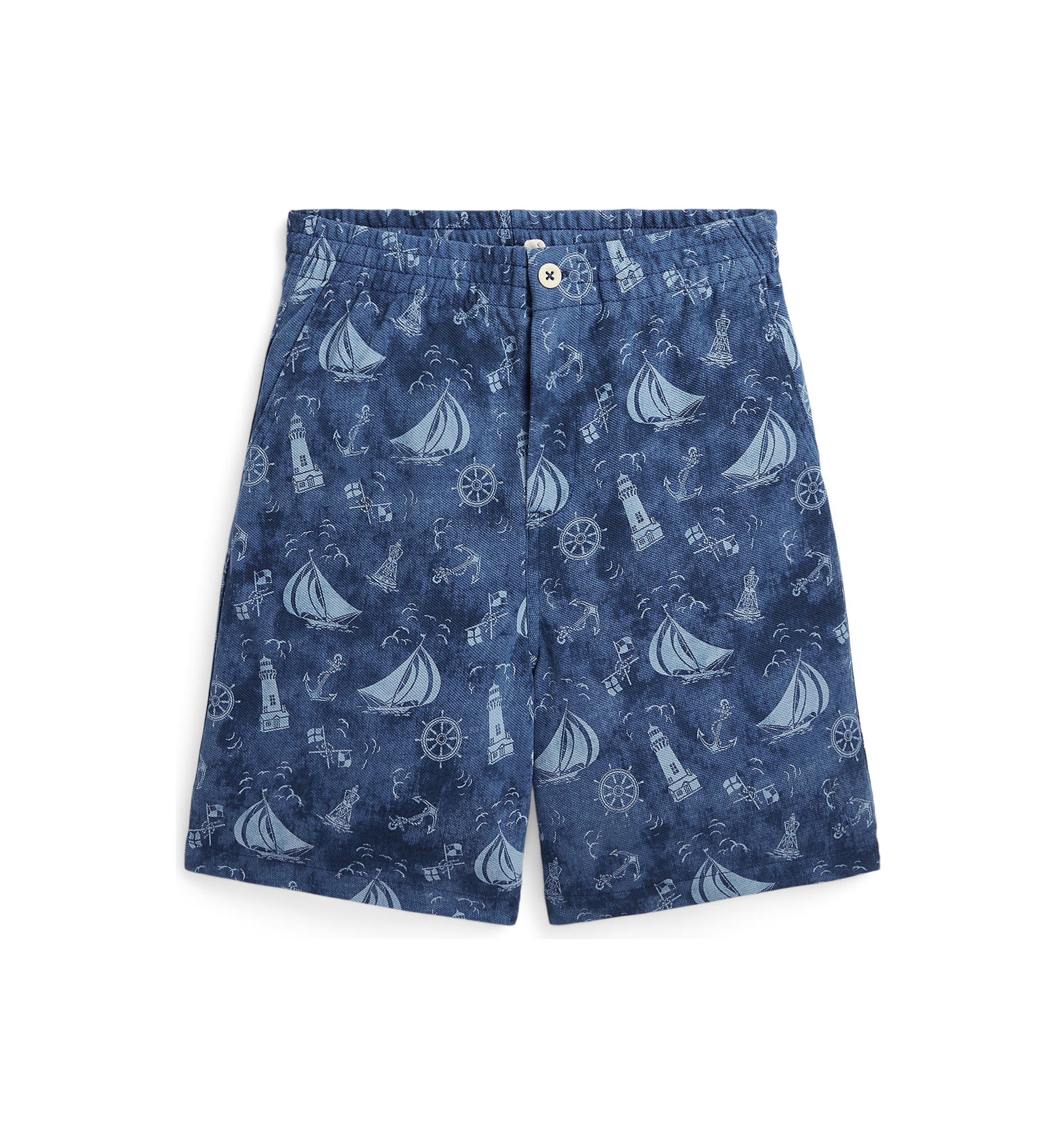 Boys 8-20 Nautical Printed Cotton Mesh Shorts