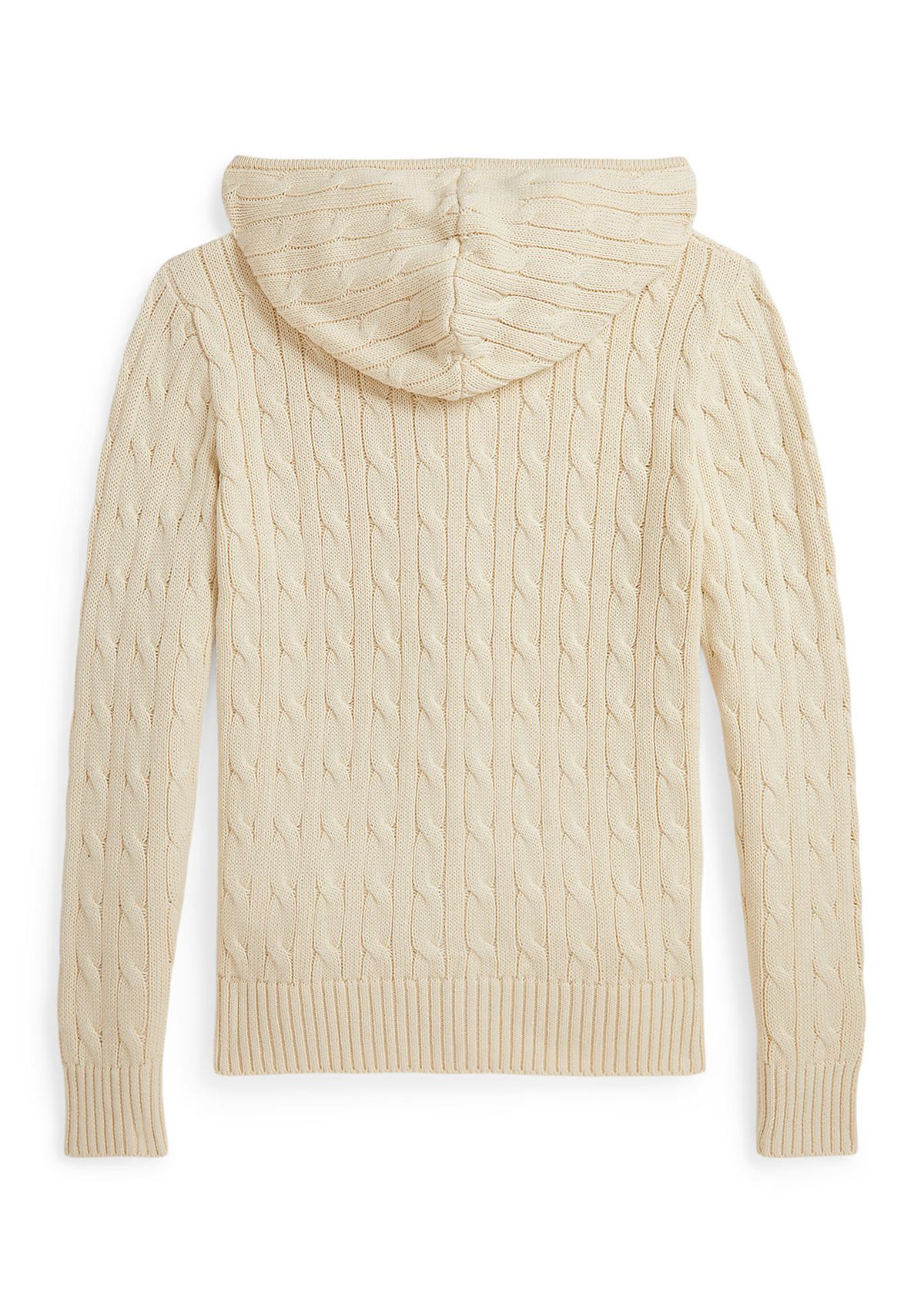 Boys 8-20 Cable Cotton Hooded Full Zip Sweater