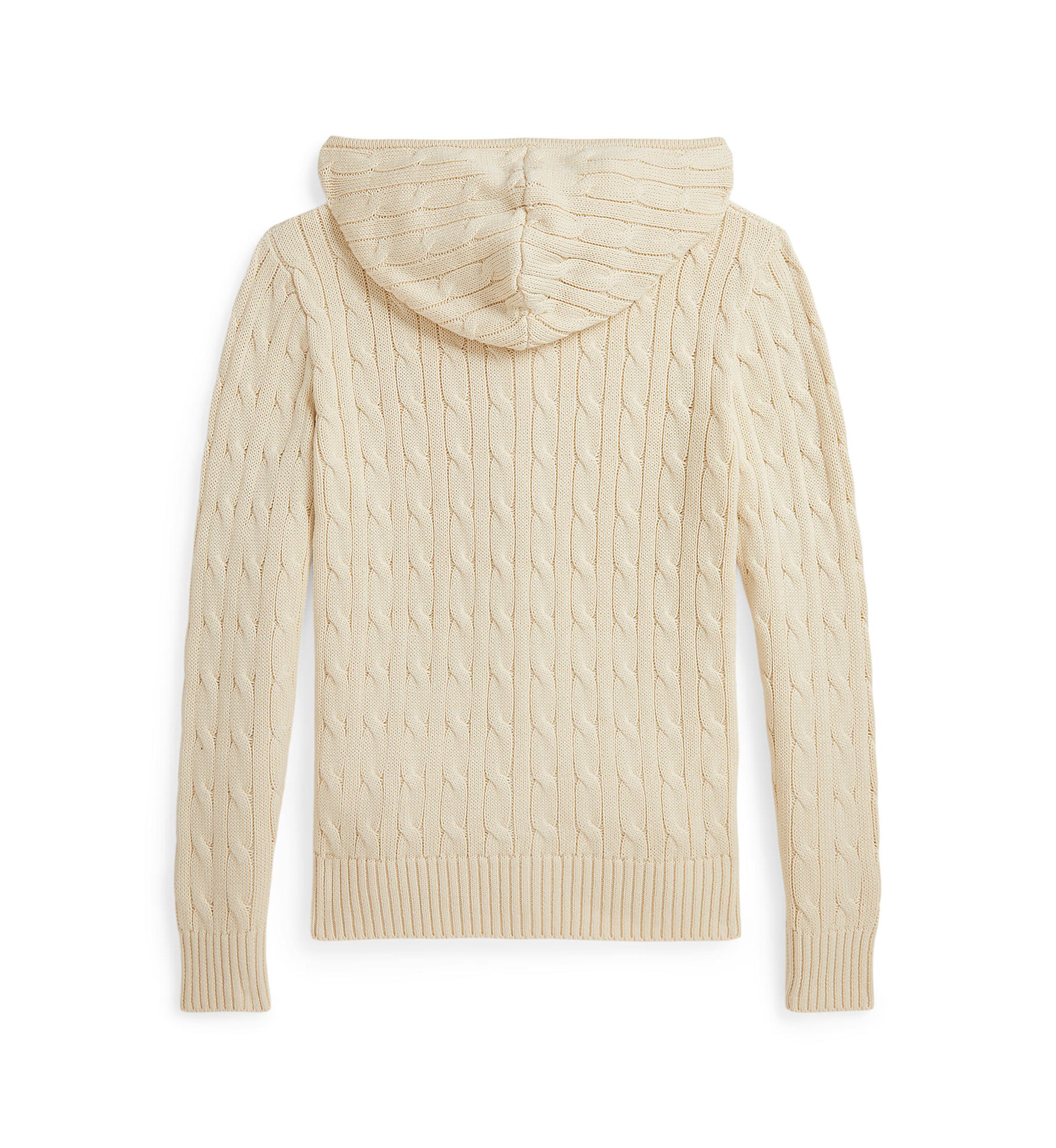 Boys 8-20 Cable Cotton Hooded Full Zip Sweater