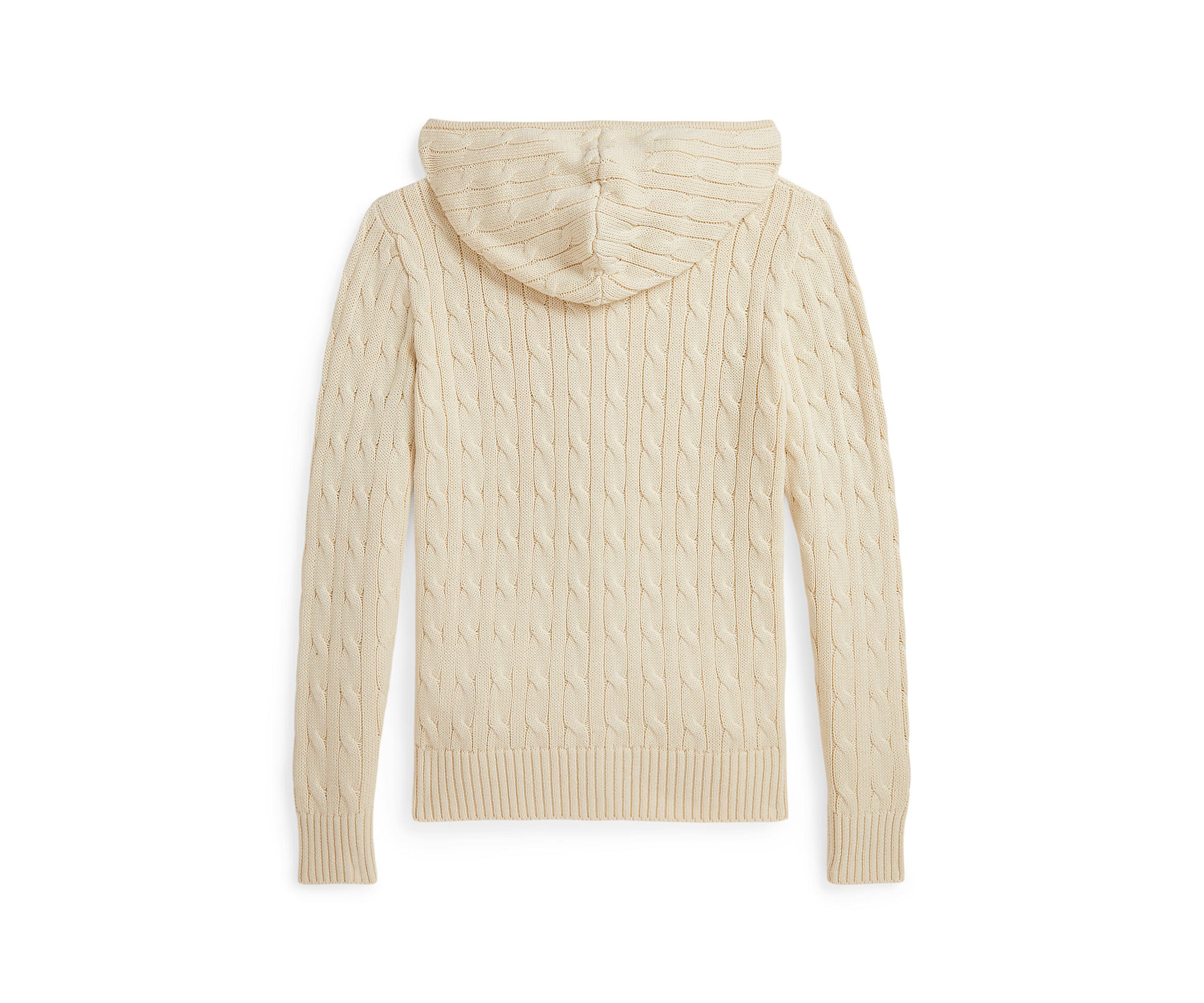 Boys 8-20 Cable Cotton Hooded Full Zip Sweater