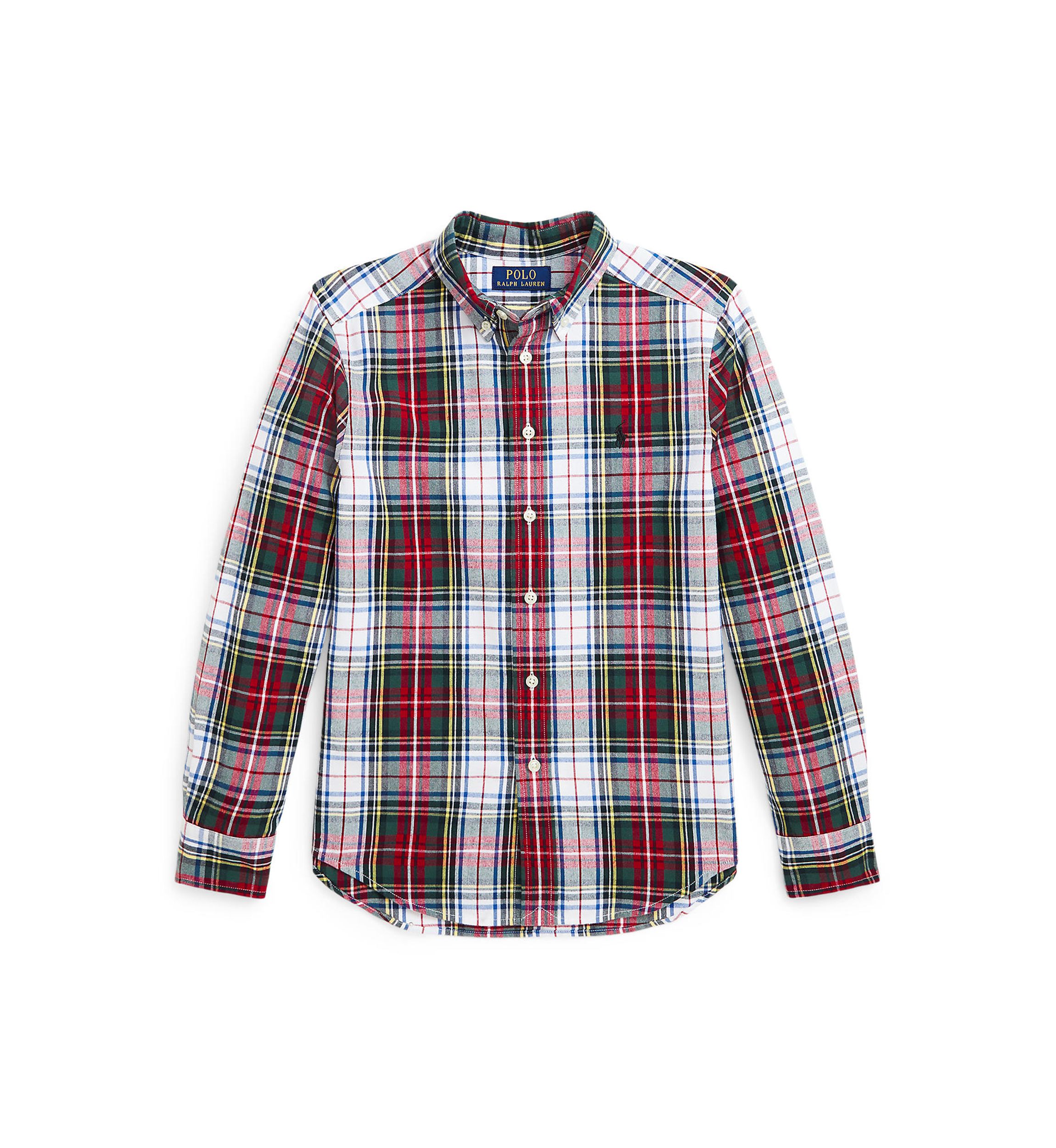 Boys 8-20 Plaid Brushed Cotton Oxford Shirt