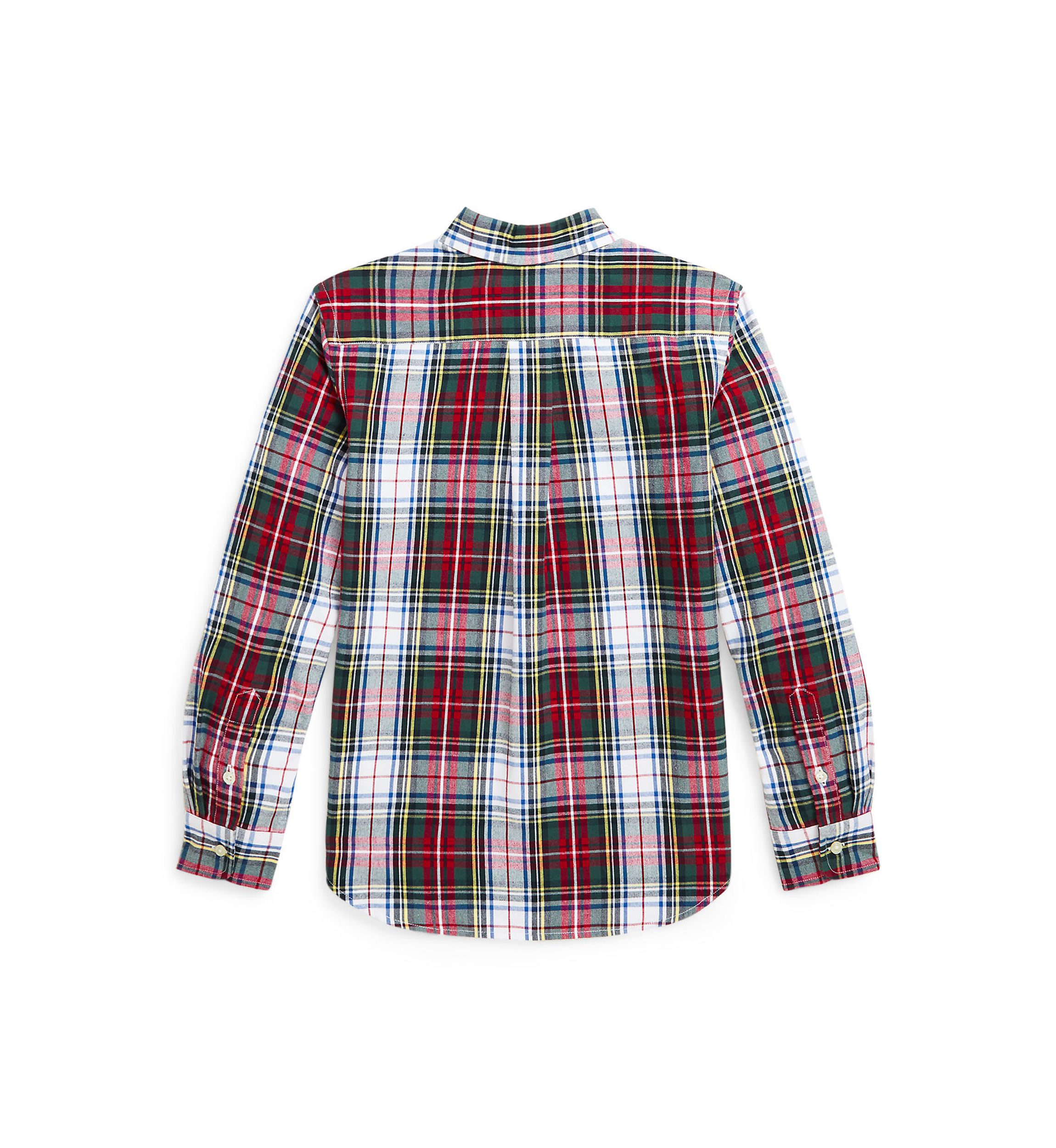 Boys 8-20 Plaid Brushed Cotton Oxford Shirt