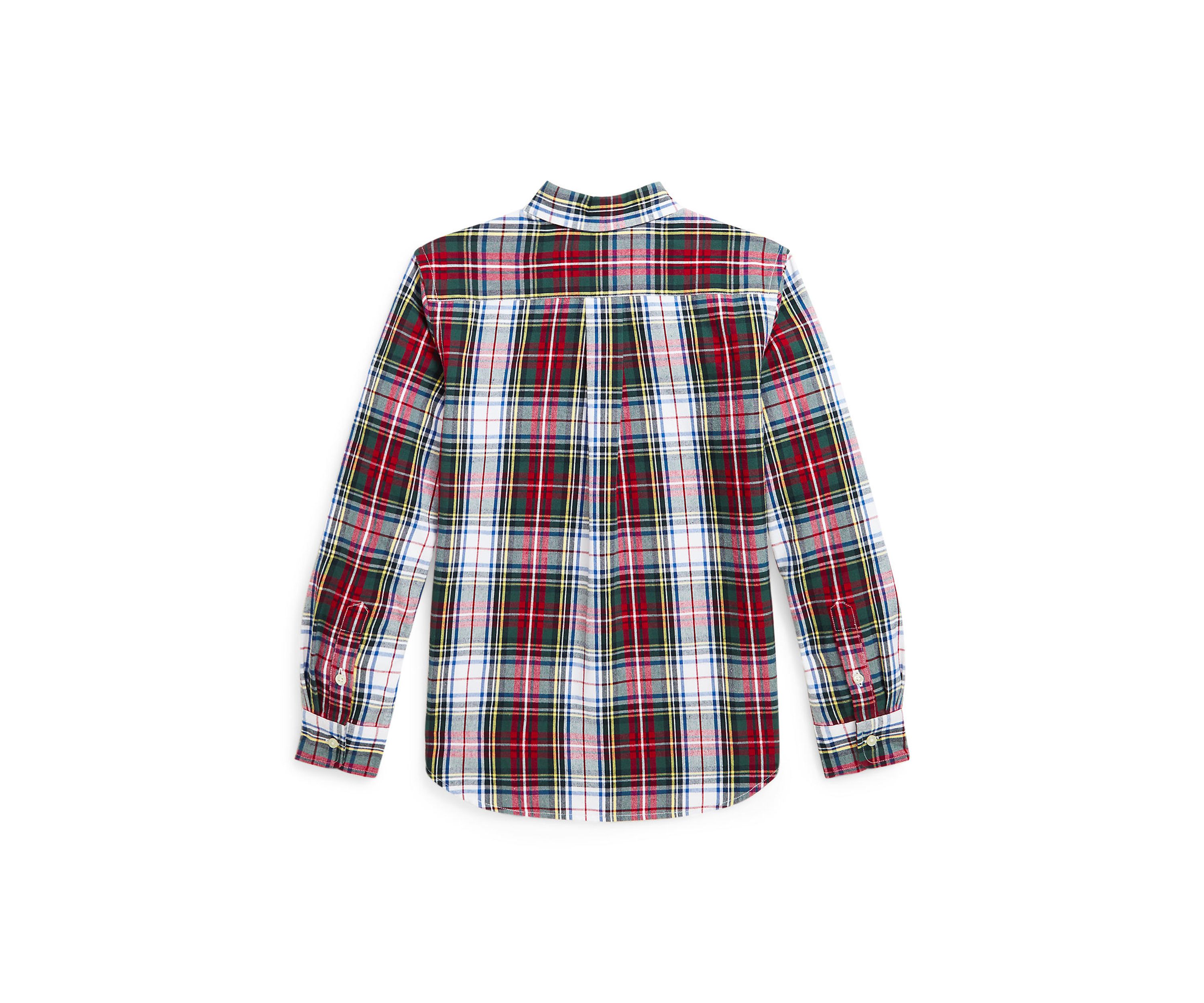 Boys 8-20 Plaid Brushed Cotton Oxford Shirt