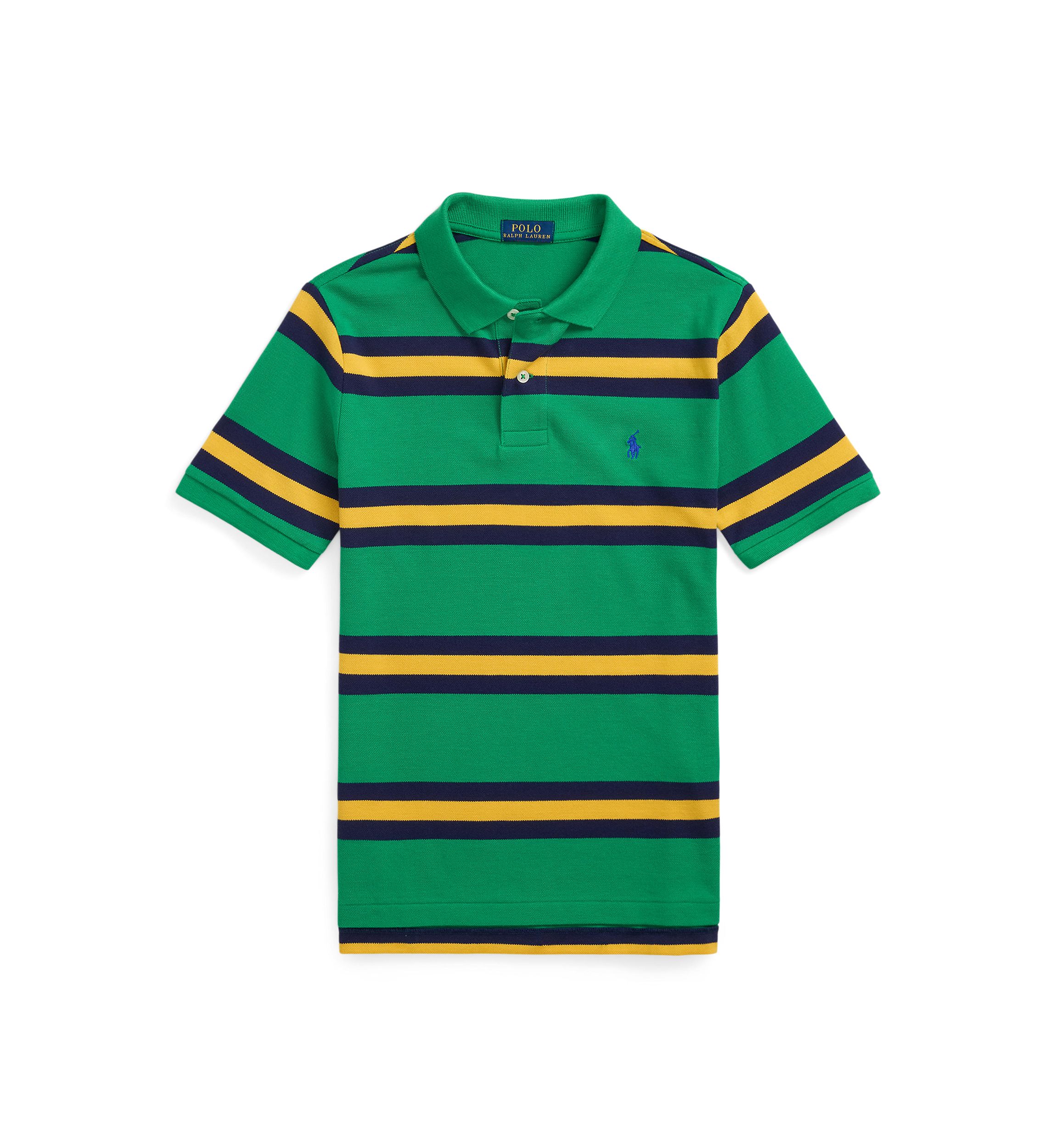 Boys 8-20 Striped Cotton Mesh Polo Shirt