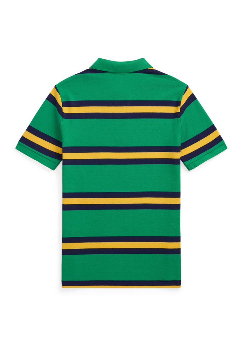 Boys 8-20 Striped Cotton Mesh Polo Shirt