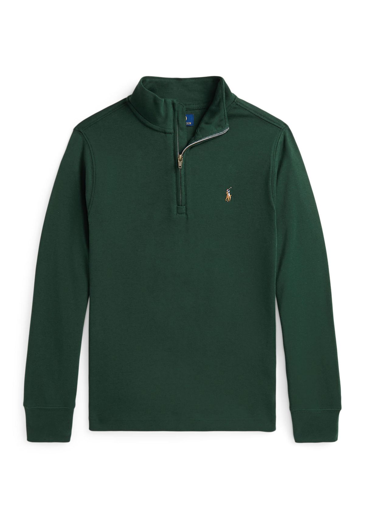 Boys 8-20 Cotton Interlock Quarter Zip Pullover Sweatshirt