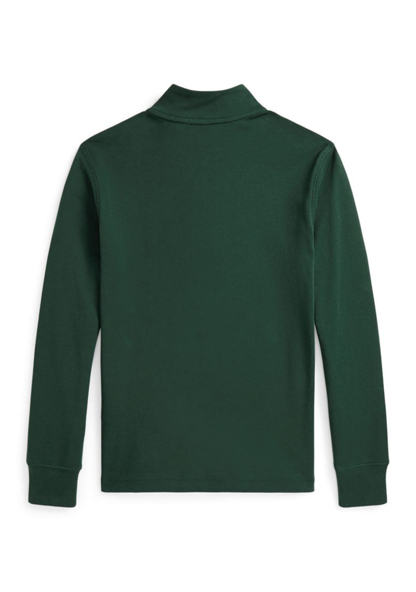 Boys 8-20 Cotton Interlock Quarter Zip Pullover Sweatshirt