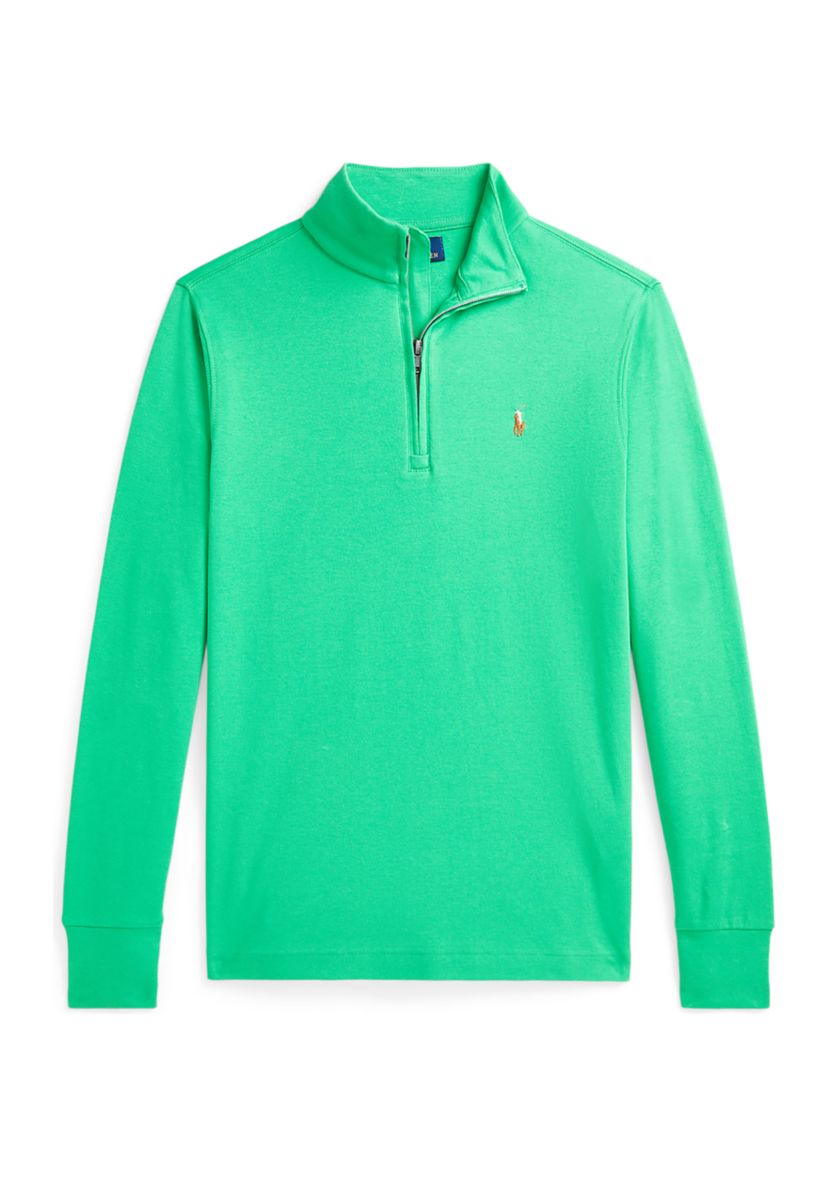 Boys 8-20 Cotton Interlock 1/4 Zip Pullover