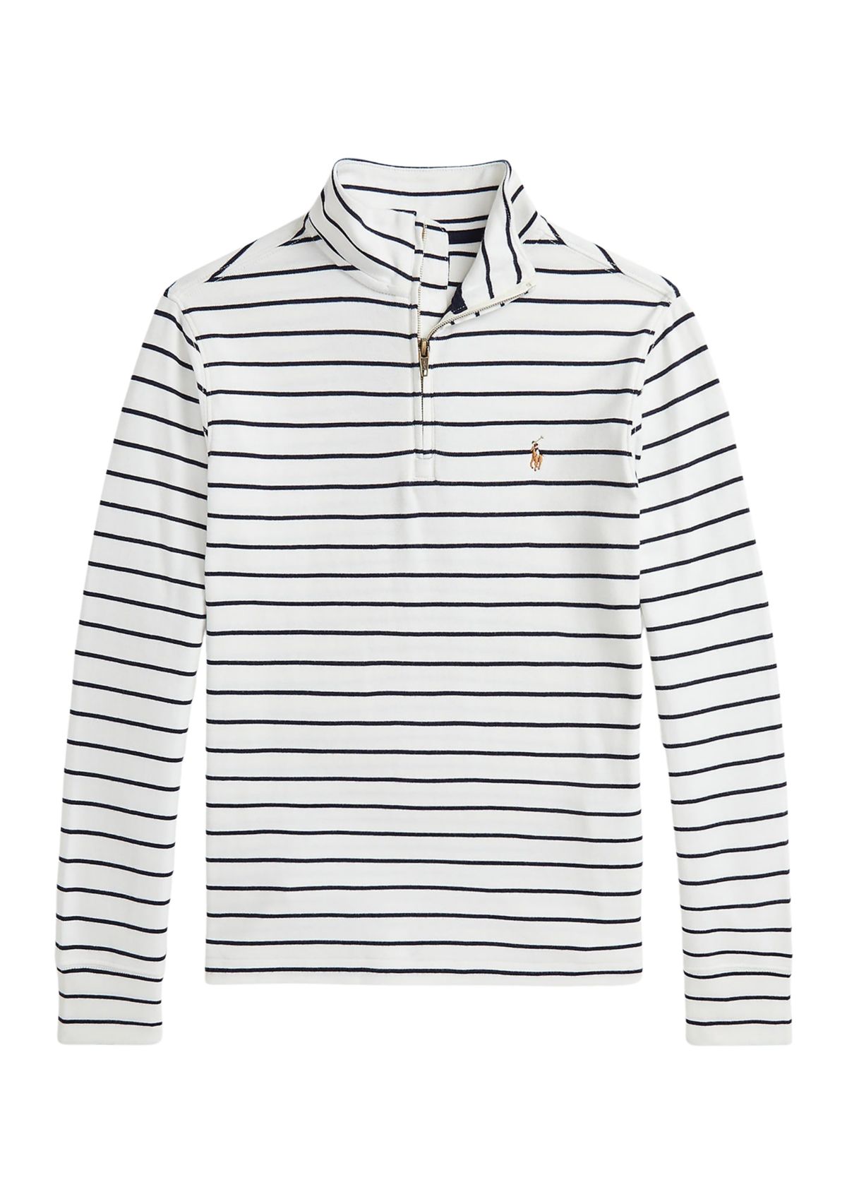Boys 8-20 Striped Cotton 1/4 Zip Pullover