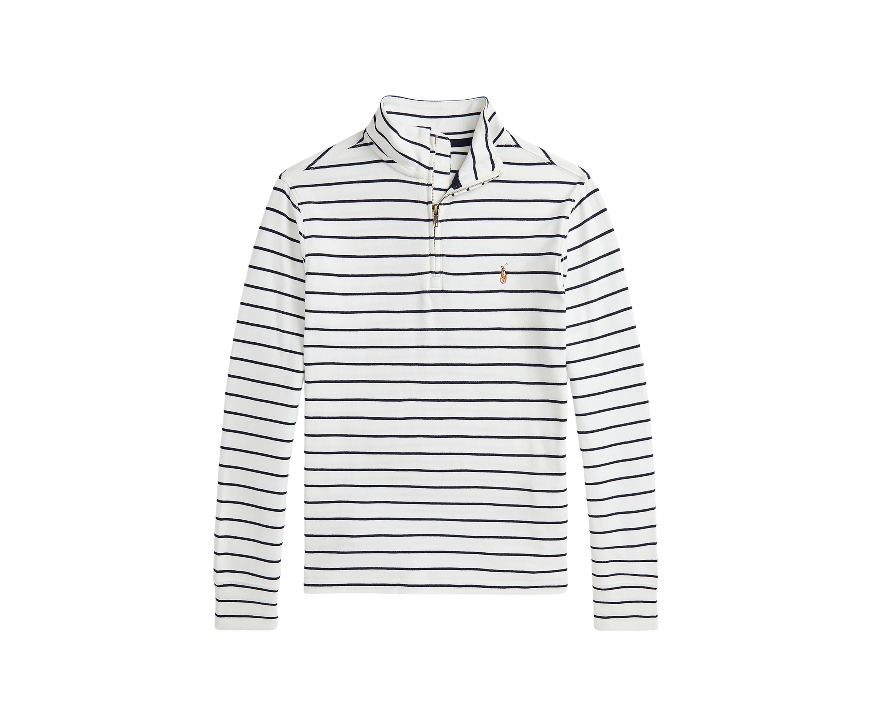 Boys 8-20 Striped Cotton 1/4 Zip Pullover