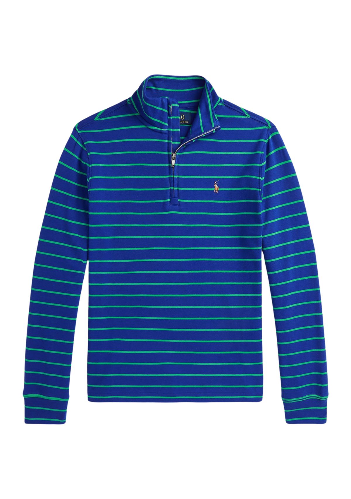 Boys 8-20 Striped Cotton 1/4 Zip Pullover