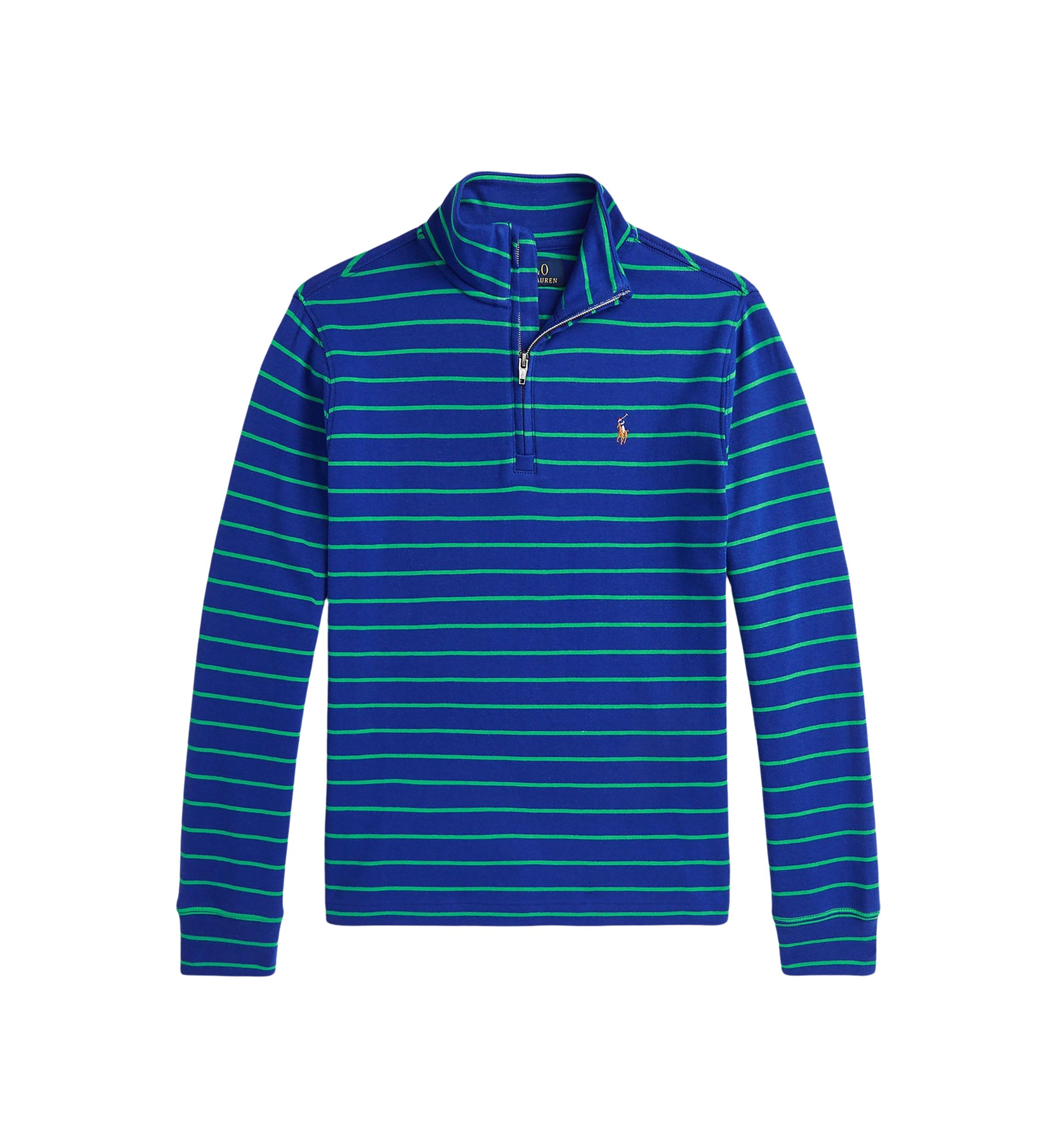 Boys 8-20 Striped Cotton 1/4 Zip Pullover