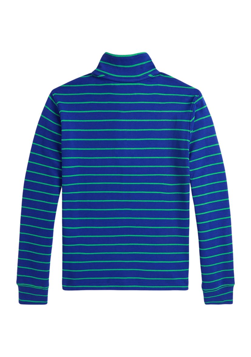 Boys 8-20 Striped Cotton 1/4 Zip Pullover