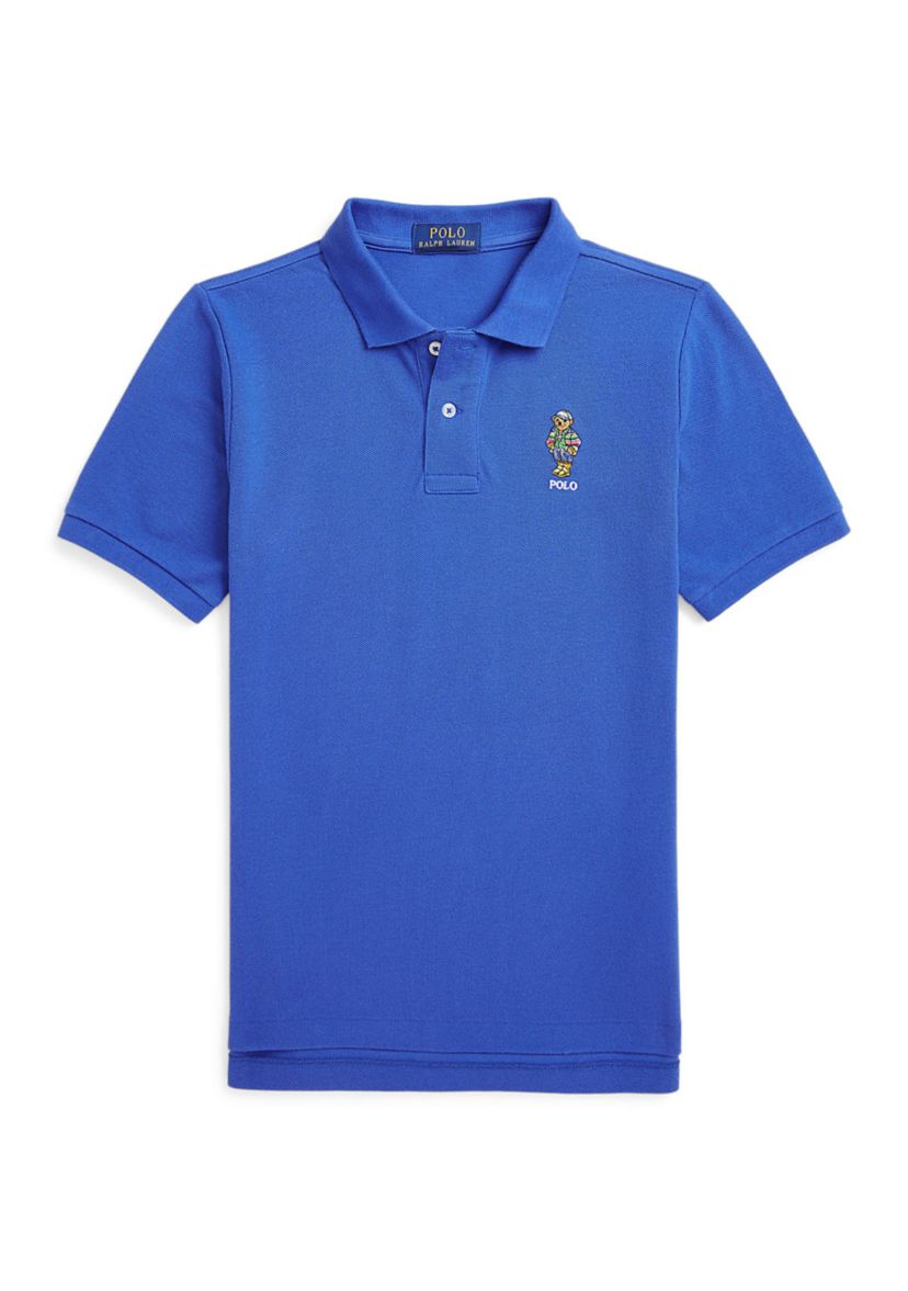 Boys 8-20 Polo Bear Cotton Mesh Polo Shirt