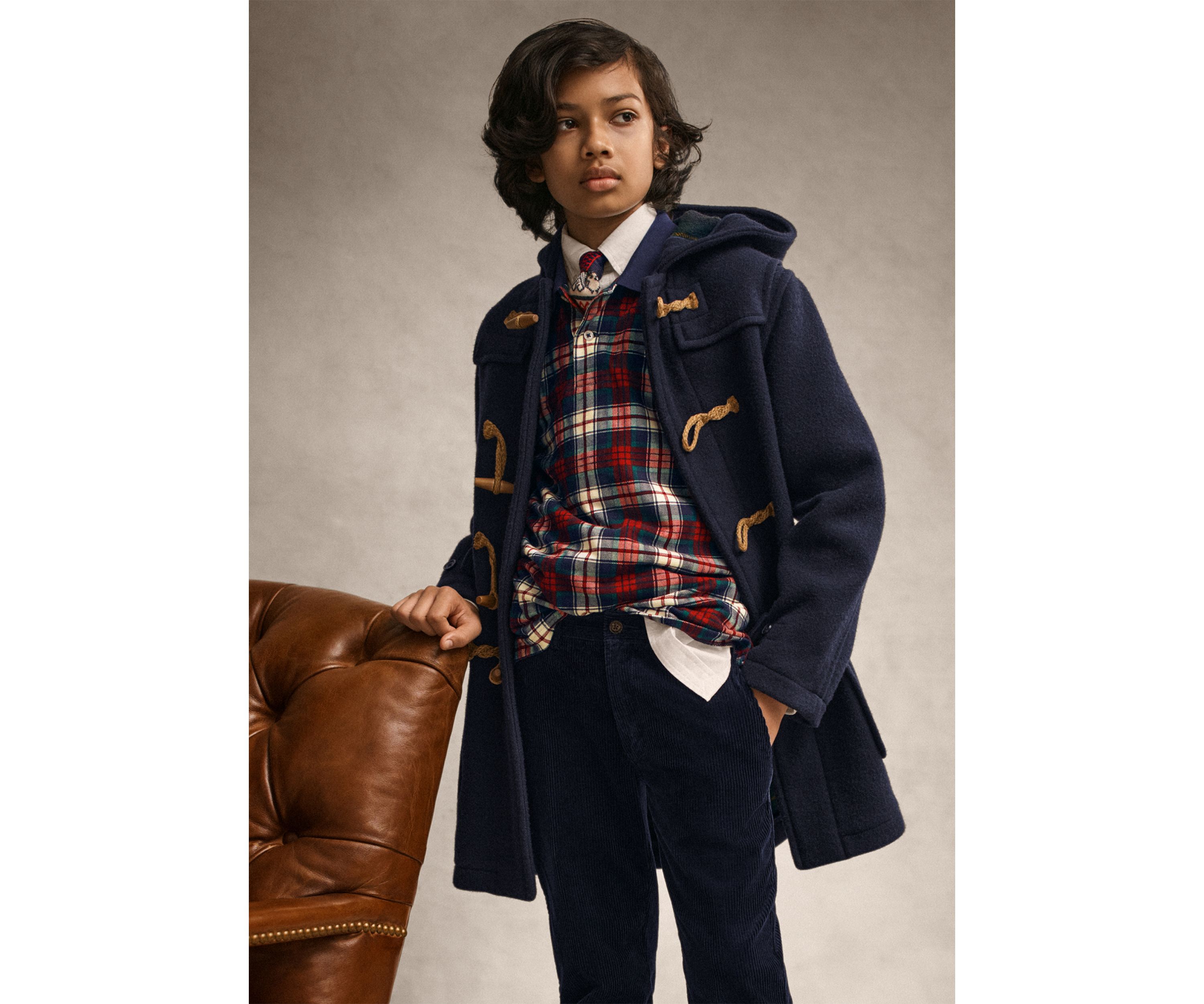 Boys 8-20 Plaid Cotton Mesh Polo Shirt
