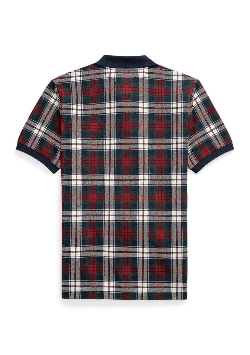 Boys 8-20 Plaid Cotton Mesh Polo Shirt