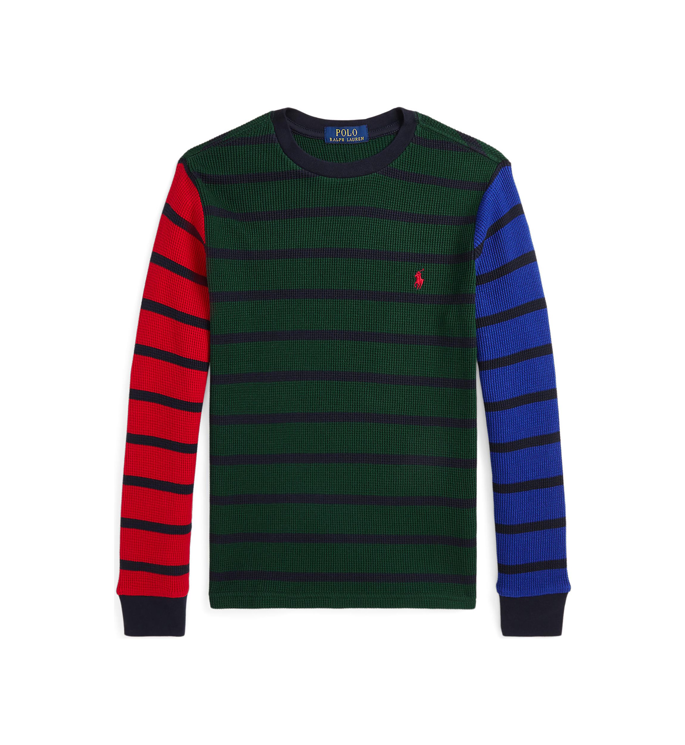 Boys 8-20 Waffle Knit Cotton Long Sleeve T-Shirt