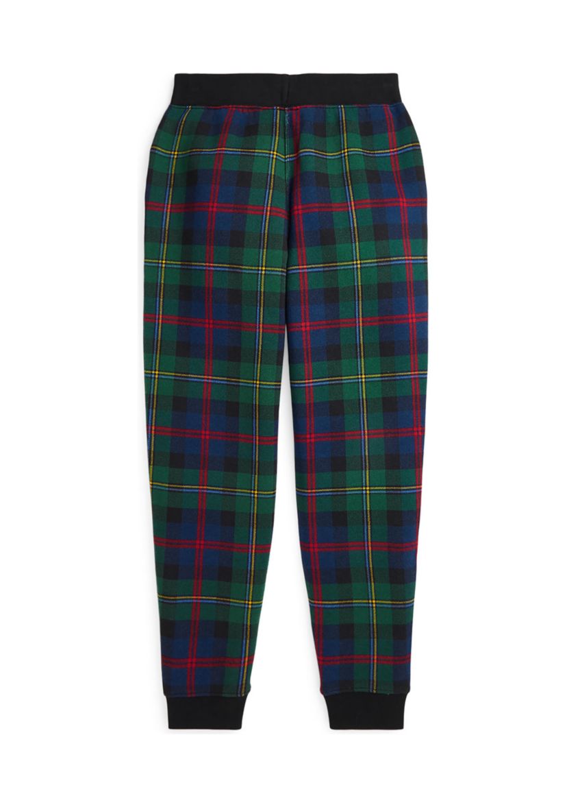 Boys 8-20 Plaid Fleece Jogger Pants