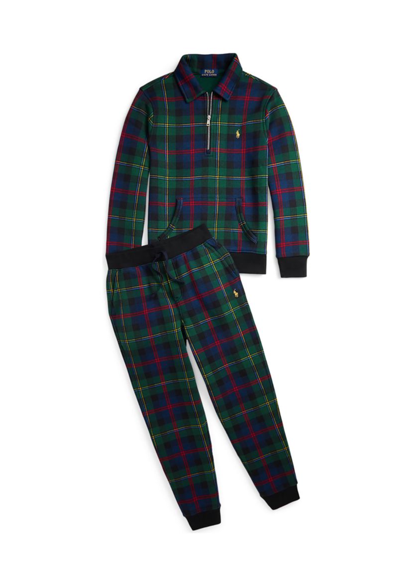 Boys 8-20 Plaid Fleece Jogger Pants