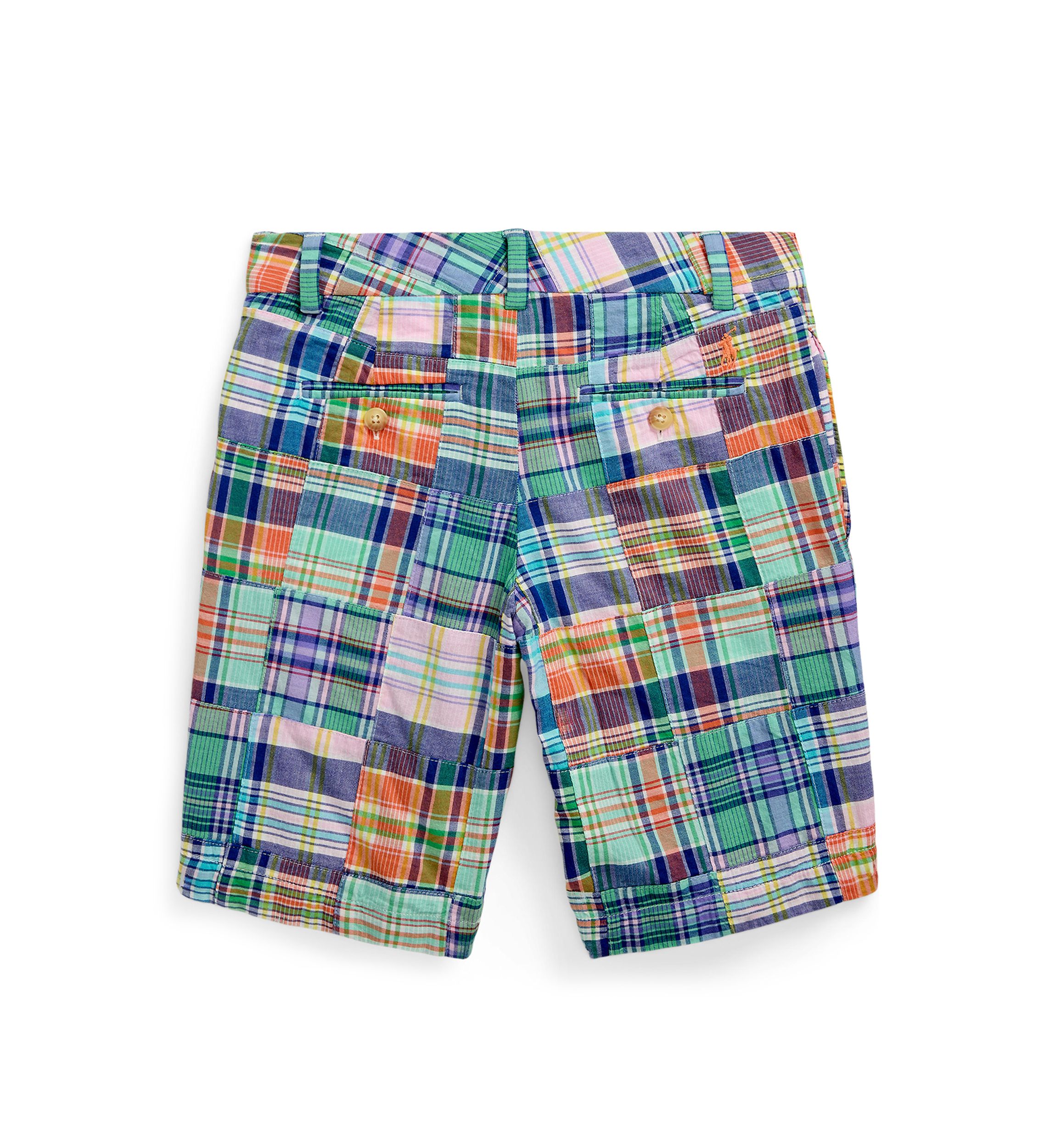 Boys 8-20 Patchwork Cotton Madras Shorts