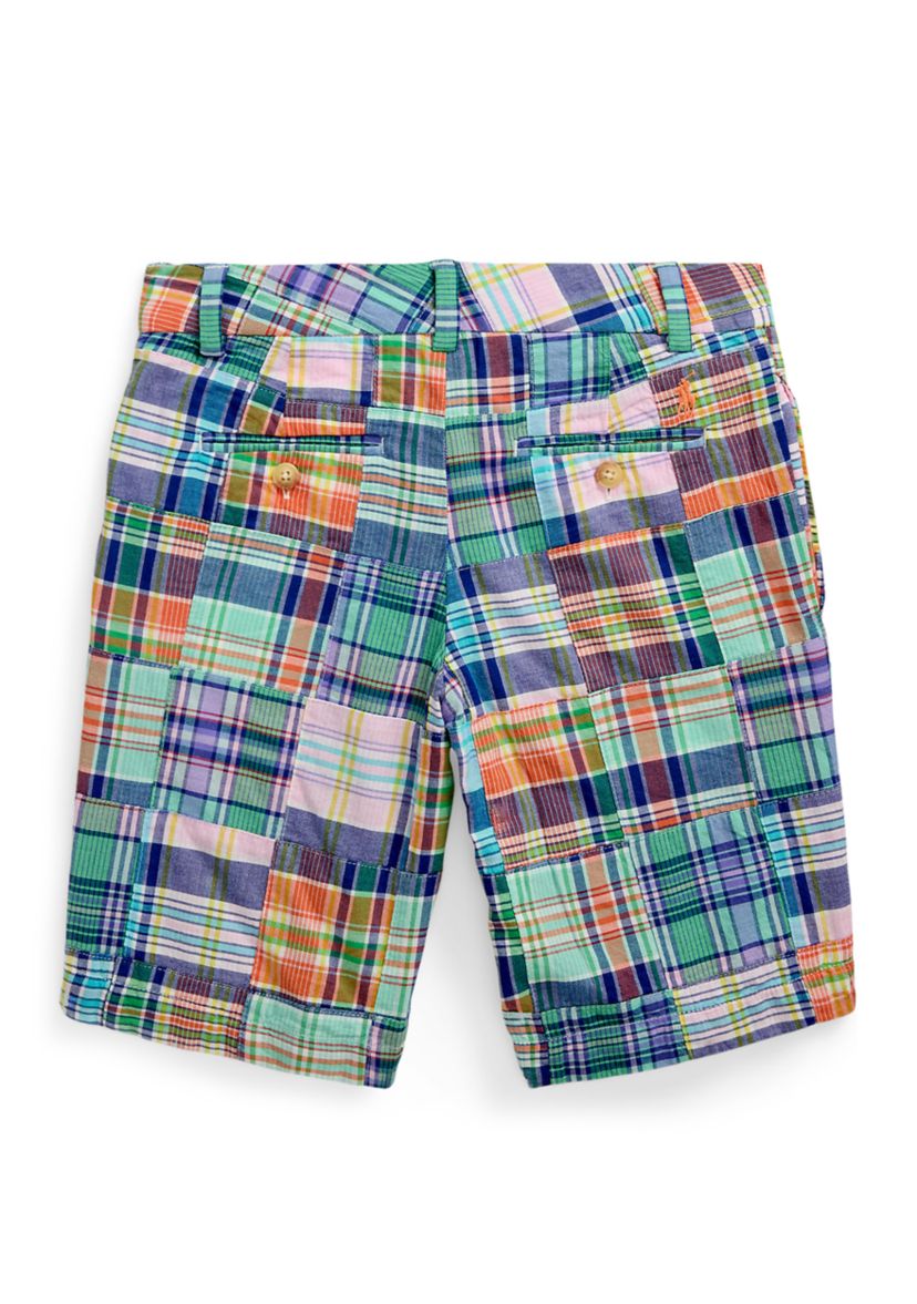 Boys 8-20 Patchwork Cotton Madras Shorts