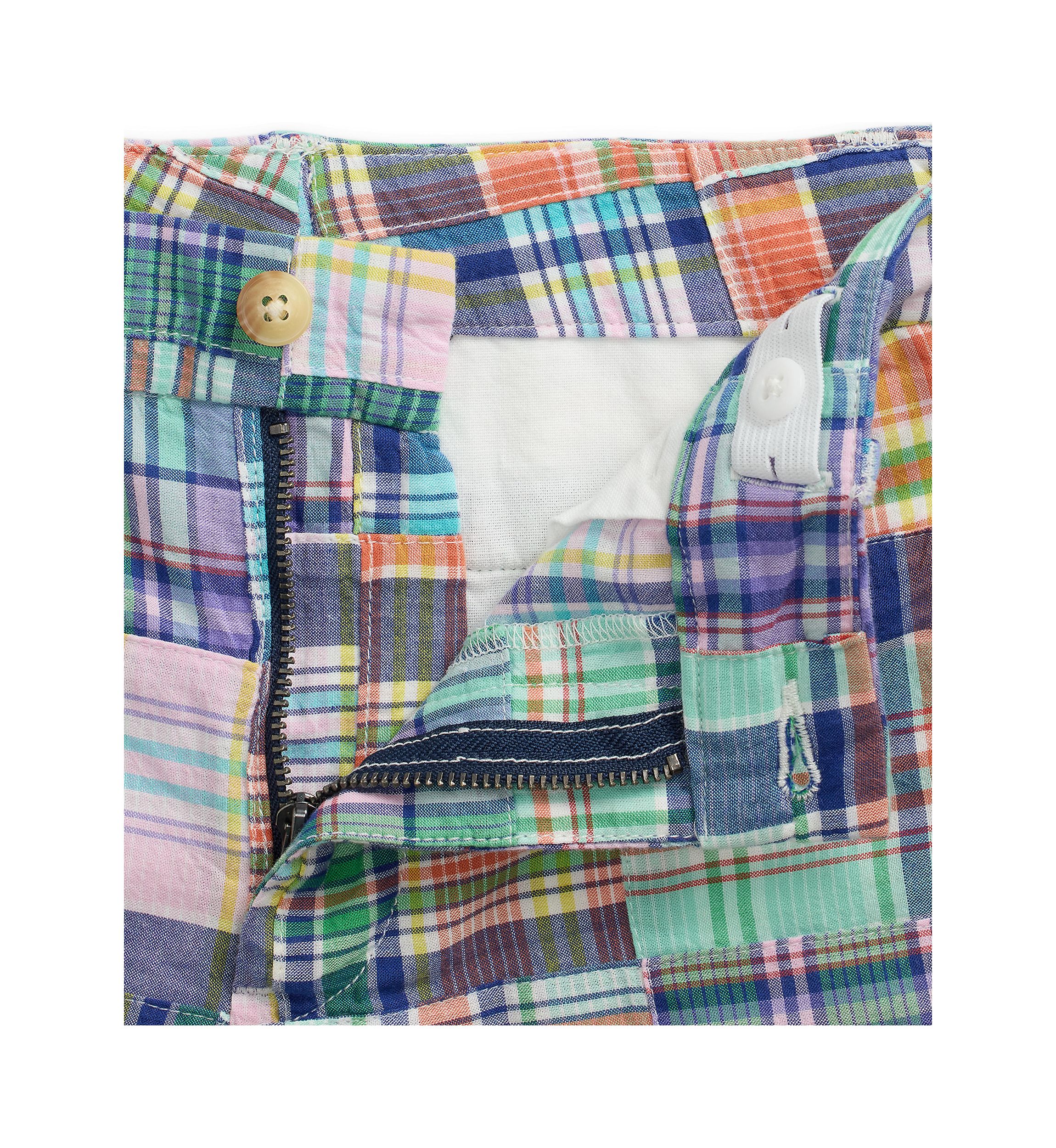 Boys 8-20 Patchwork Cotton Madras Shorts