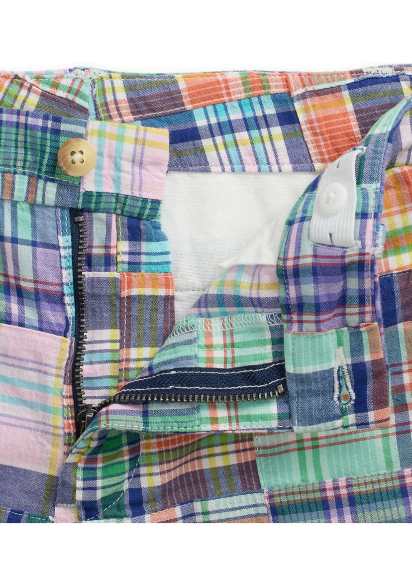 Boys 8-20 Patchwork Cotton Madras Shorts