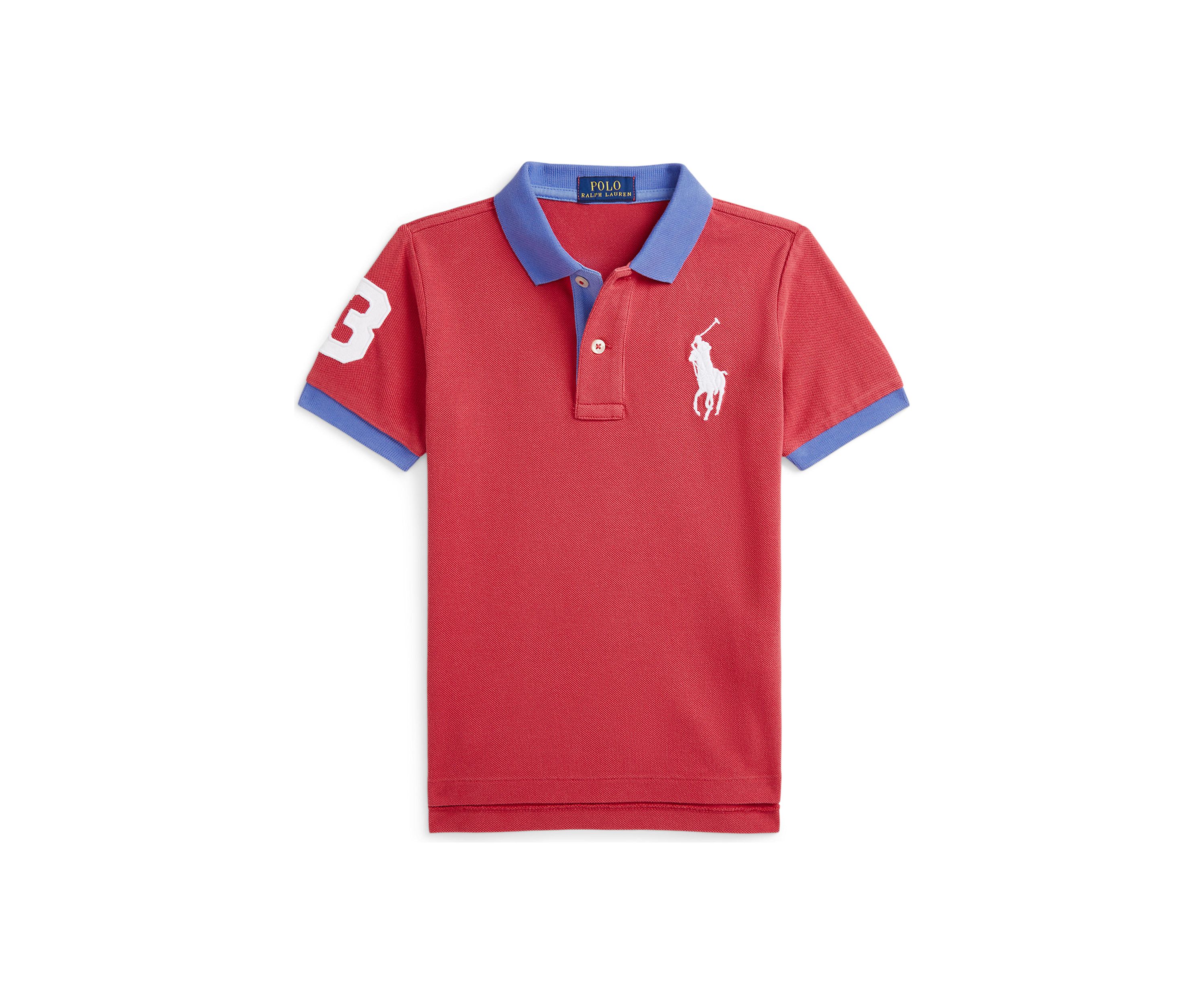 Boys Big Pony Cotton Mesh Polo Shirt