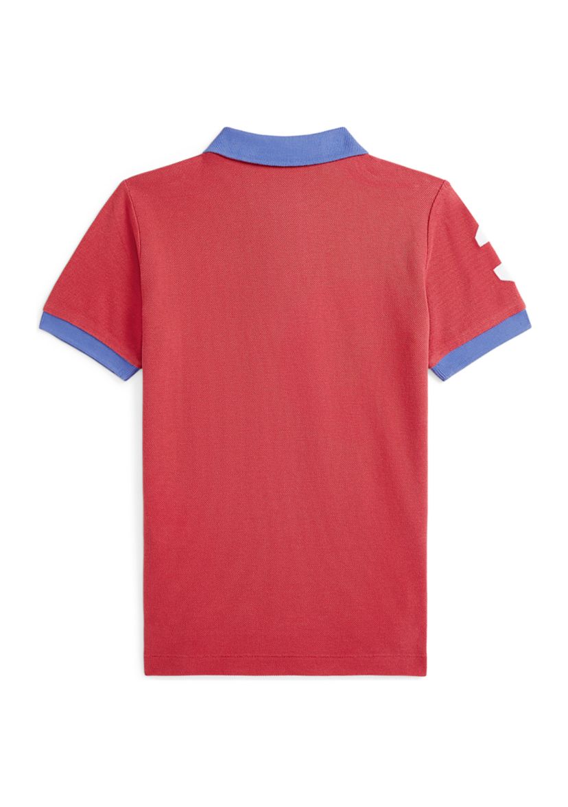 Boys Big Pony Cotton Mesh Polo Shirt