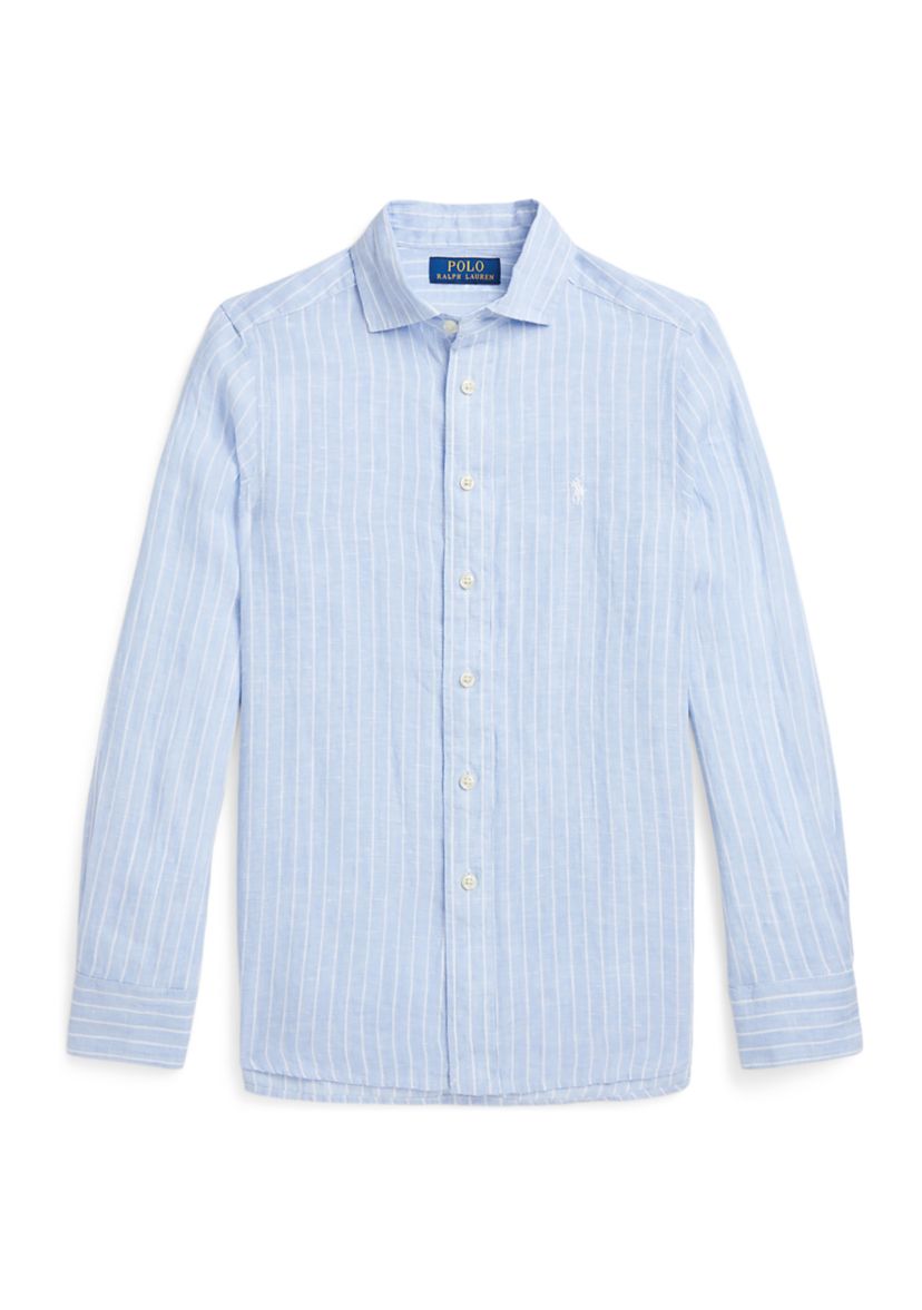Boys 8-20 Striped Linen Shirt