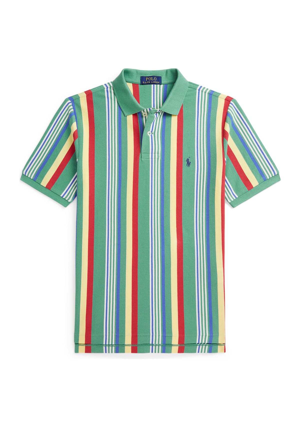 Boys 8-20 Striped Cotton Mesh Polo Shirt