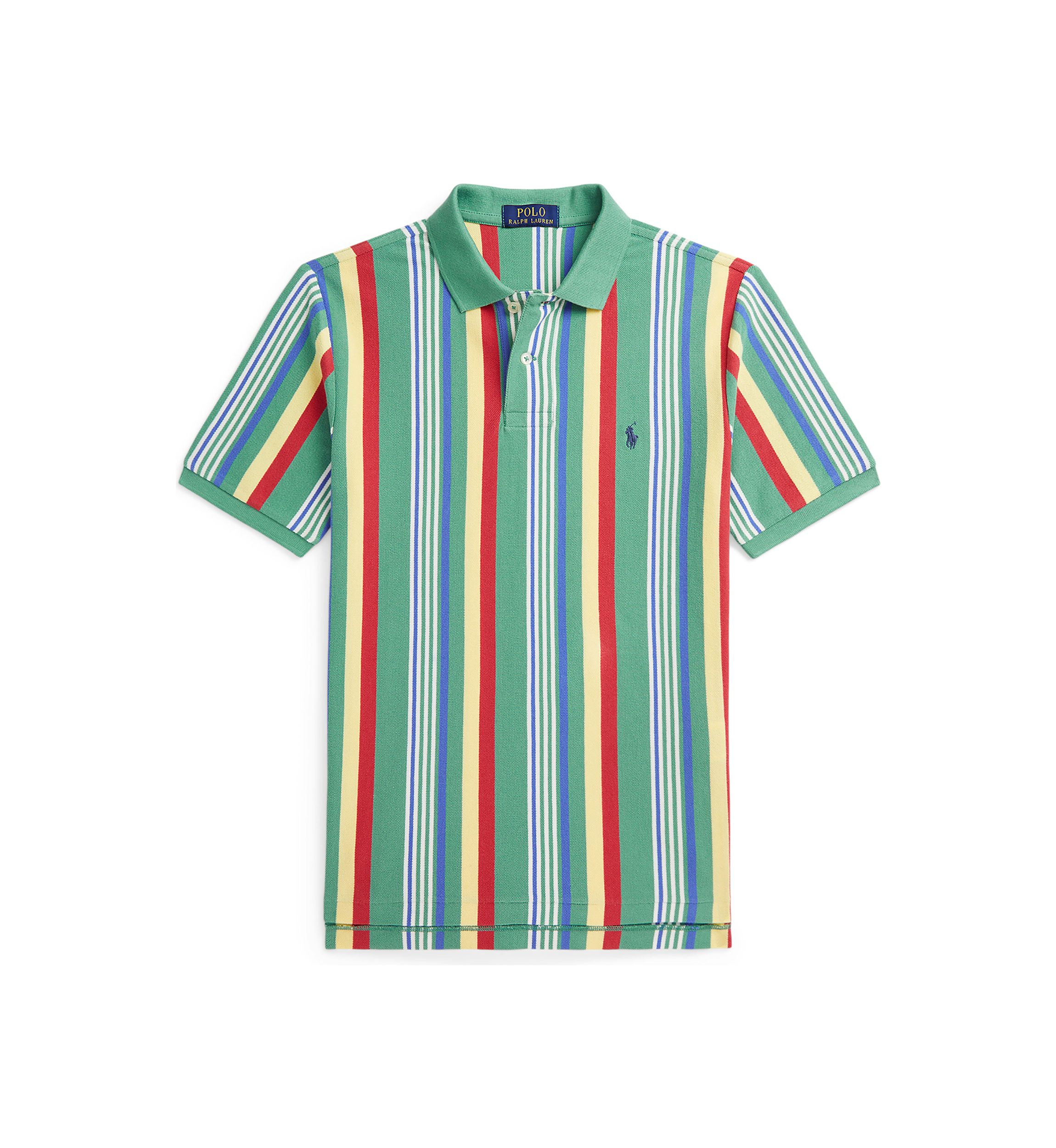 Boys 8-20 Striped Cotton Mesh Polo Shirt