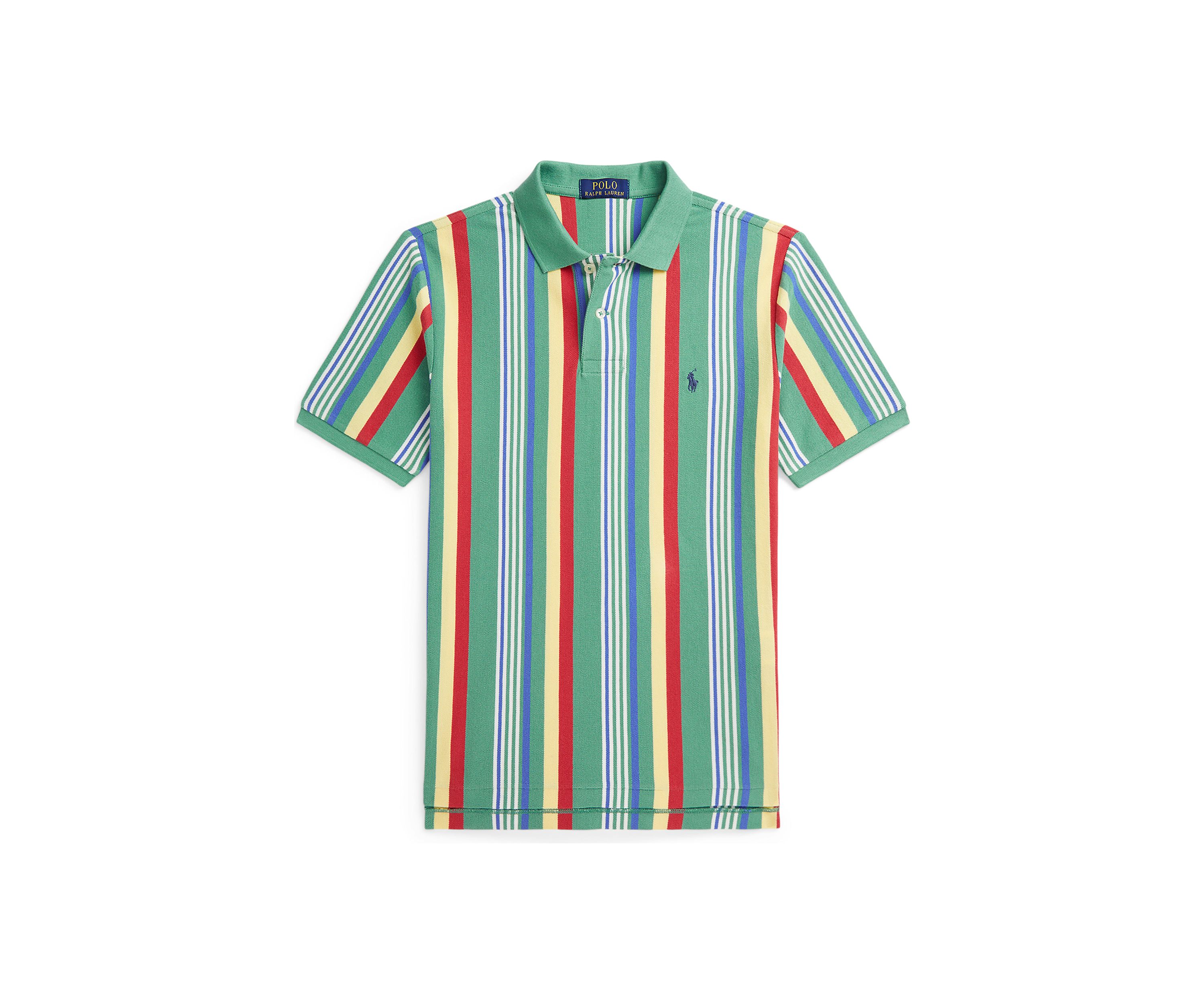 Boys 8-20 Striped Cotton Mesh Polo Shirt
