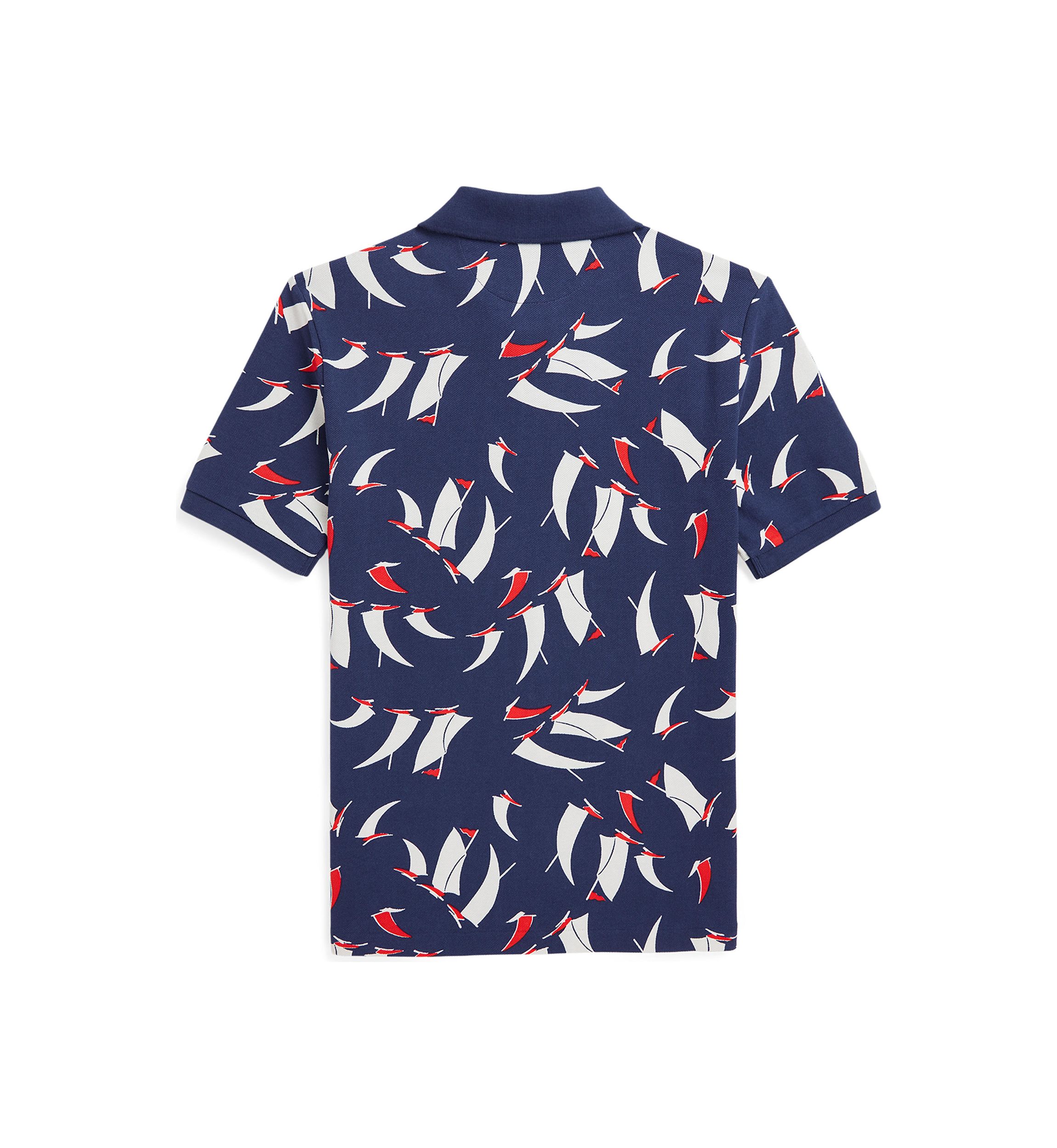 Boys 8-20 Sailboat-Print Cotton Mesh Polo Shirt