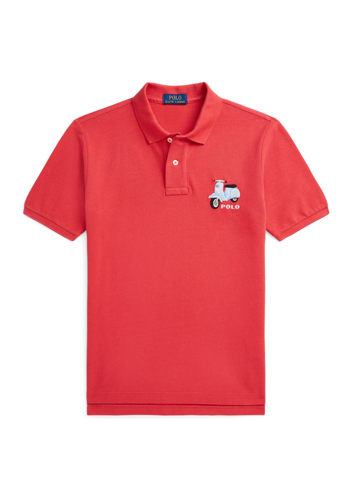 Boys 8-20 Scooter-Embroidered Cotton Polo Shirt