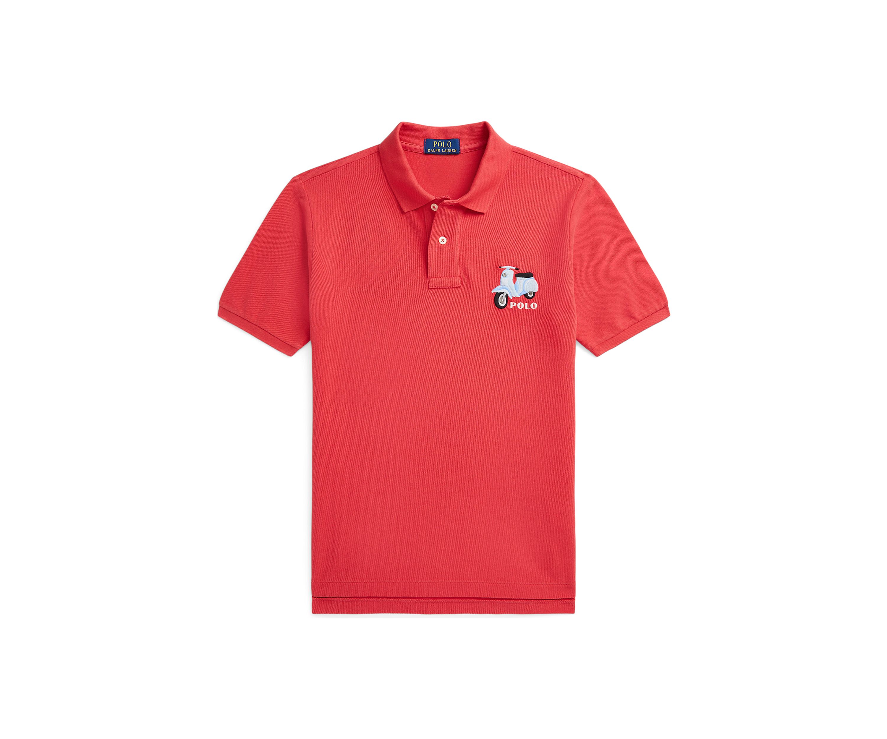 Boys 8-20 Scooter-Embroidered Cotton Polo Shirt