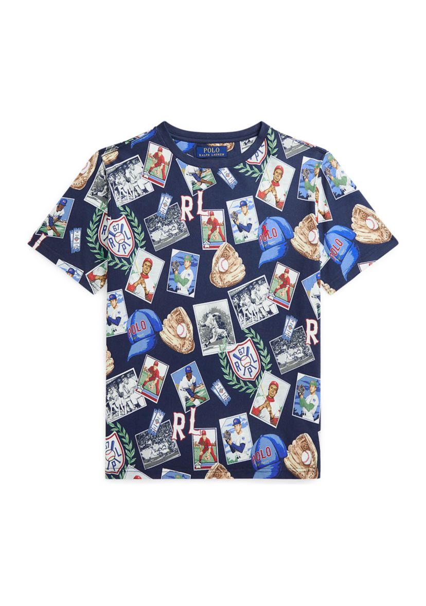 Boys  8-20 Baseball Printed Cotton Jersey T-Shirt