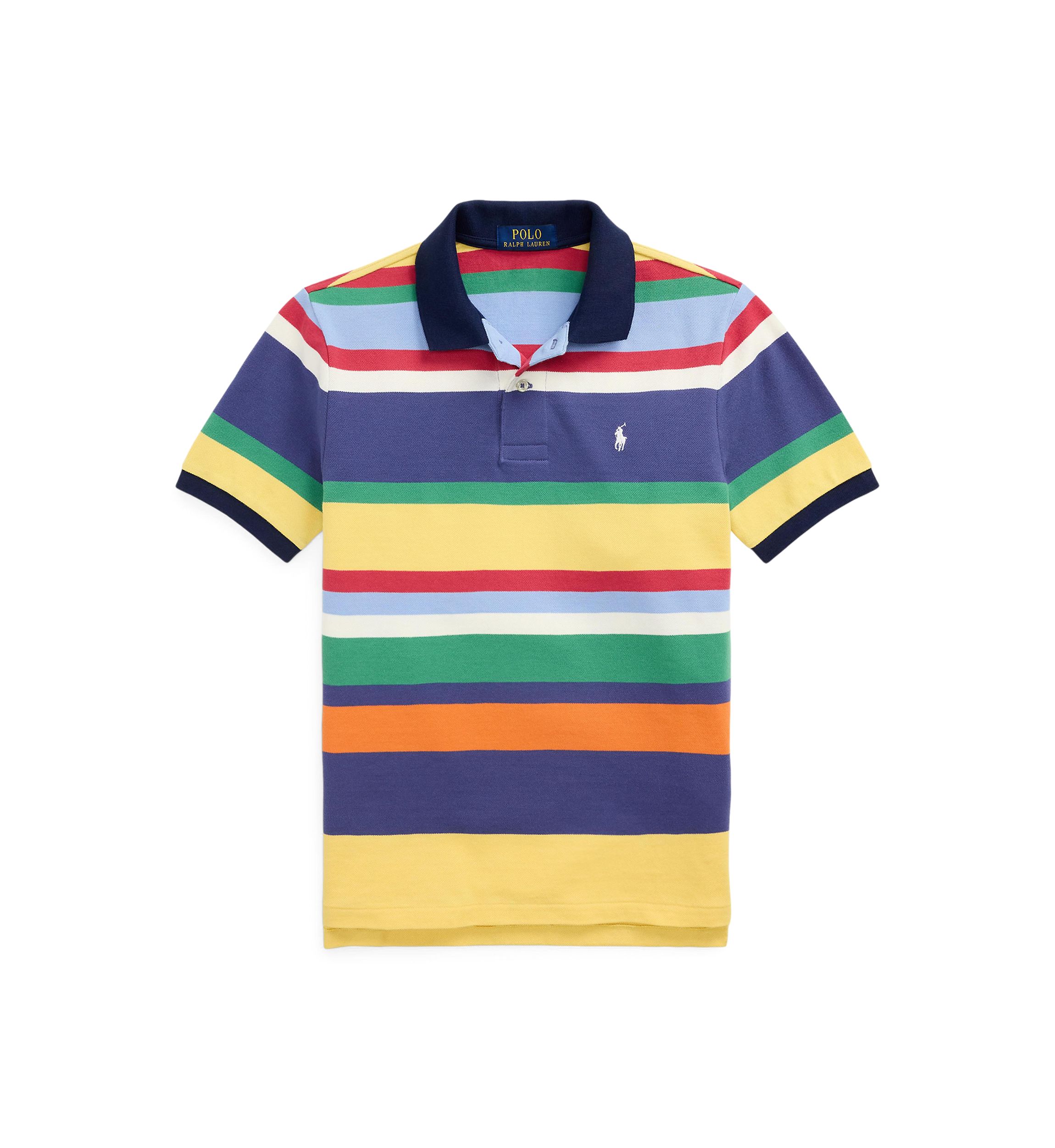 Boys 8-20 Striped Cotton Mesh Polo Shirt