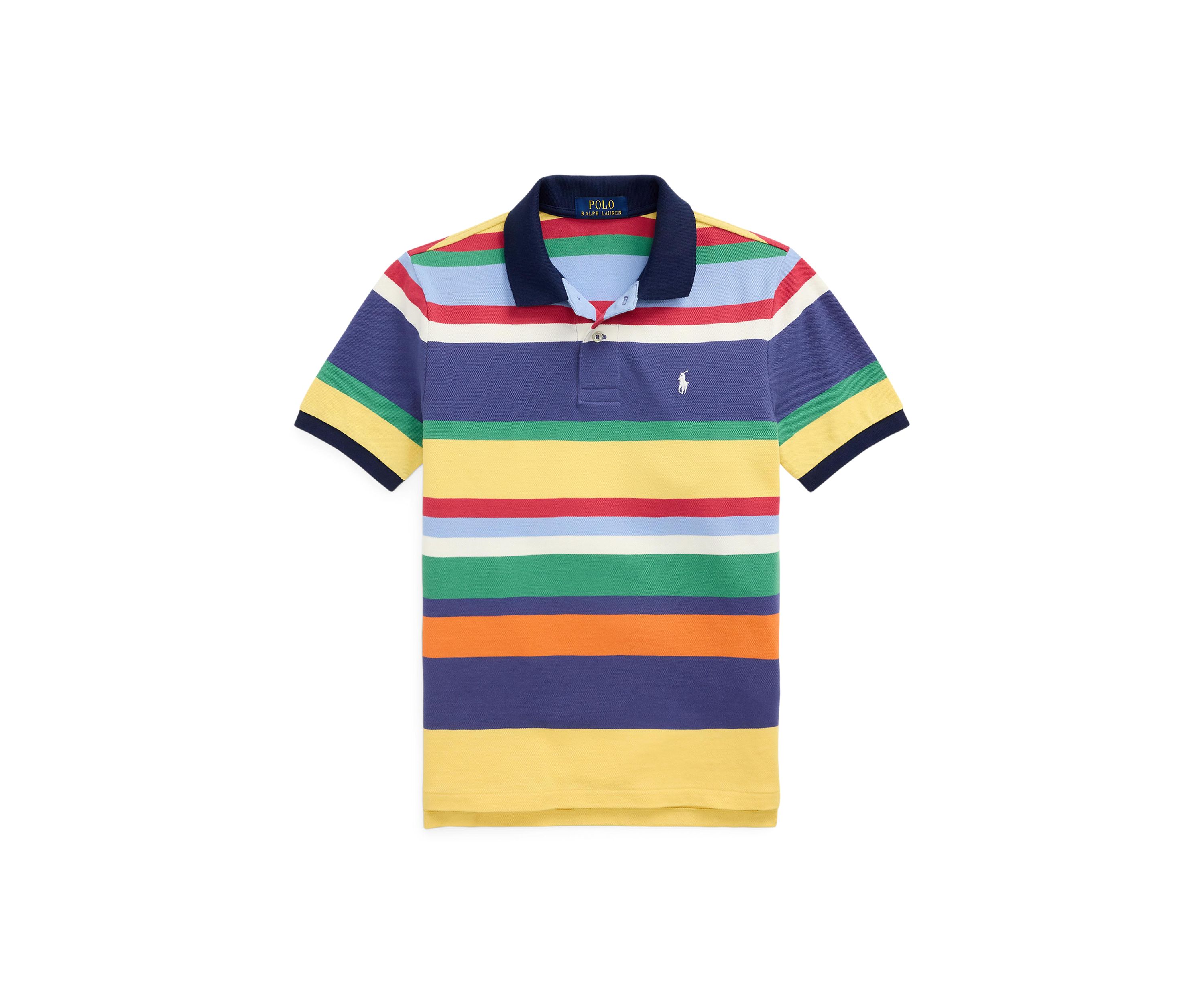 Boys 8-20 Striped Cotton Mesh Polo Shirt